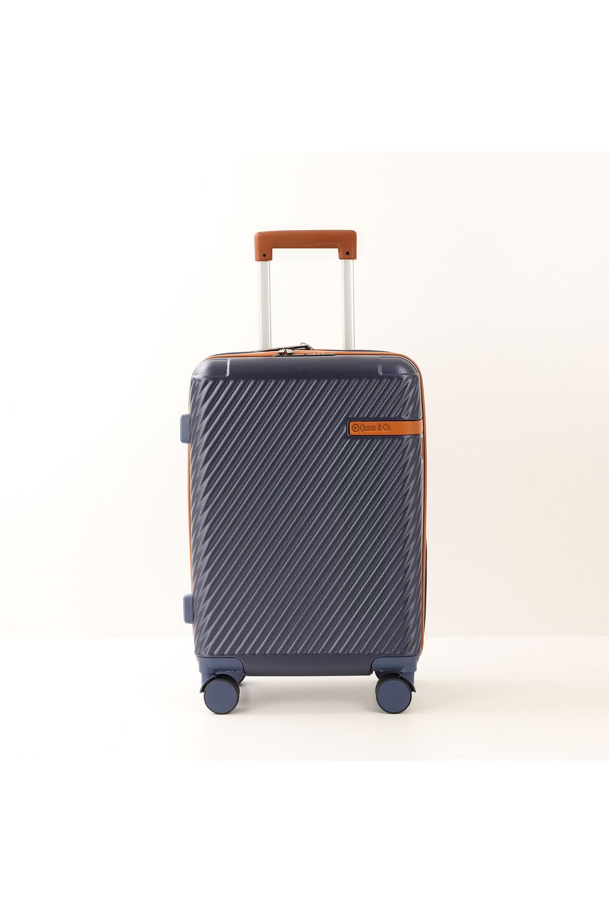 Quasar & Co.-Set of 3 trolleys S/M/L, suitcases, luggage with lock, telescopic handle, suitcases with 4 wheels, ABS, blue 4