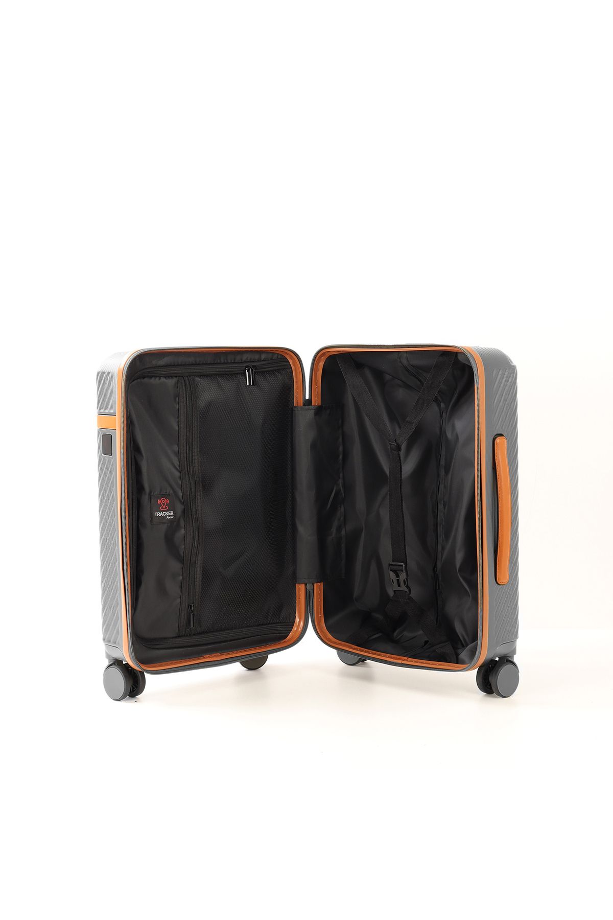 Quasar & Co.-Set of 3 trolleys S/M/L, suitcases, luggage with lock, telescopic handle, suitcases with 4 double wheels, ABS, gray 4