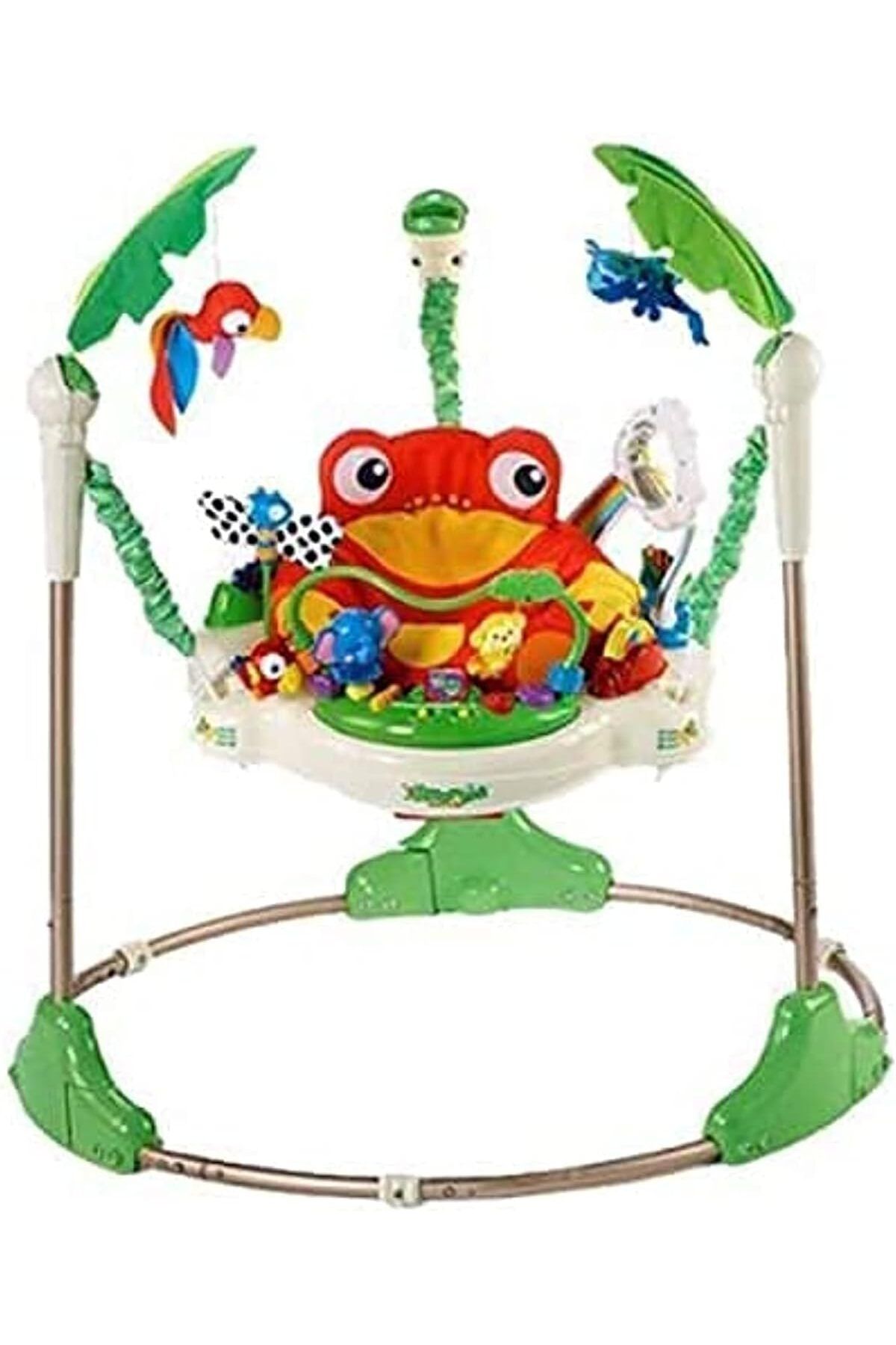 rexa-Baby Jumperoo Musical Frog Bouncer for multi-sensory fun with a rotating seat for all-round vision and engaging toys 2