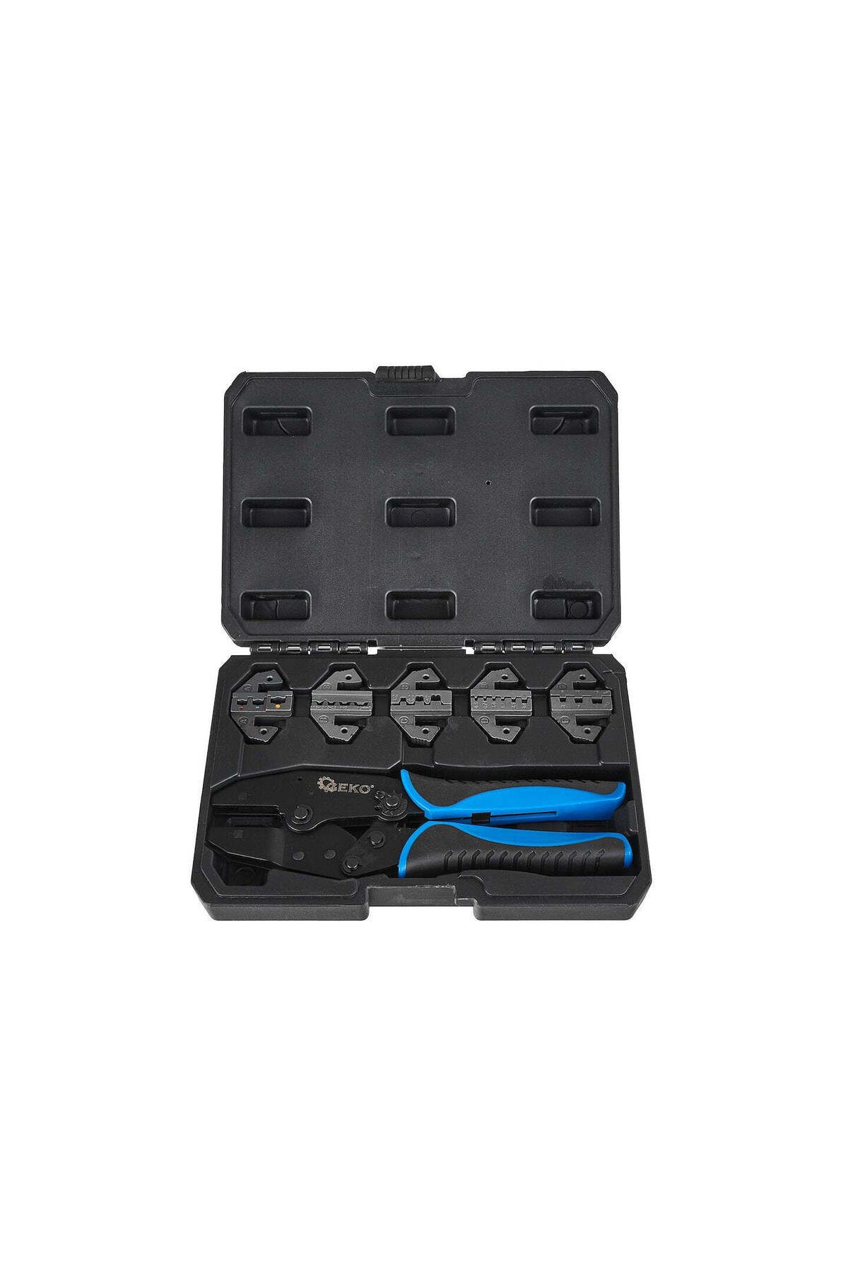 GEKO-CRIMPING PLIERS FOR CONNECTORS AND SOCKETS WITH 5 INTERCHANGEABLE HEADS 3
