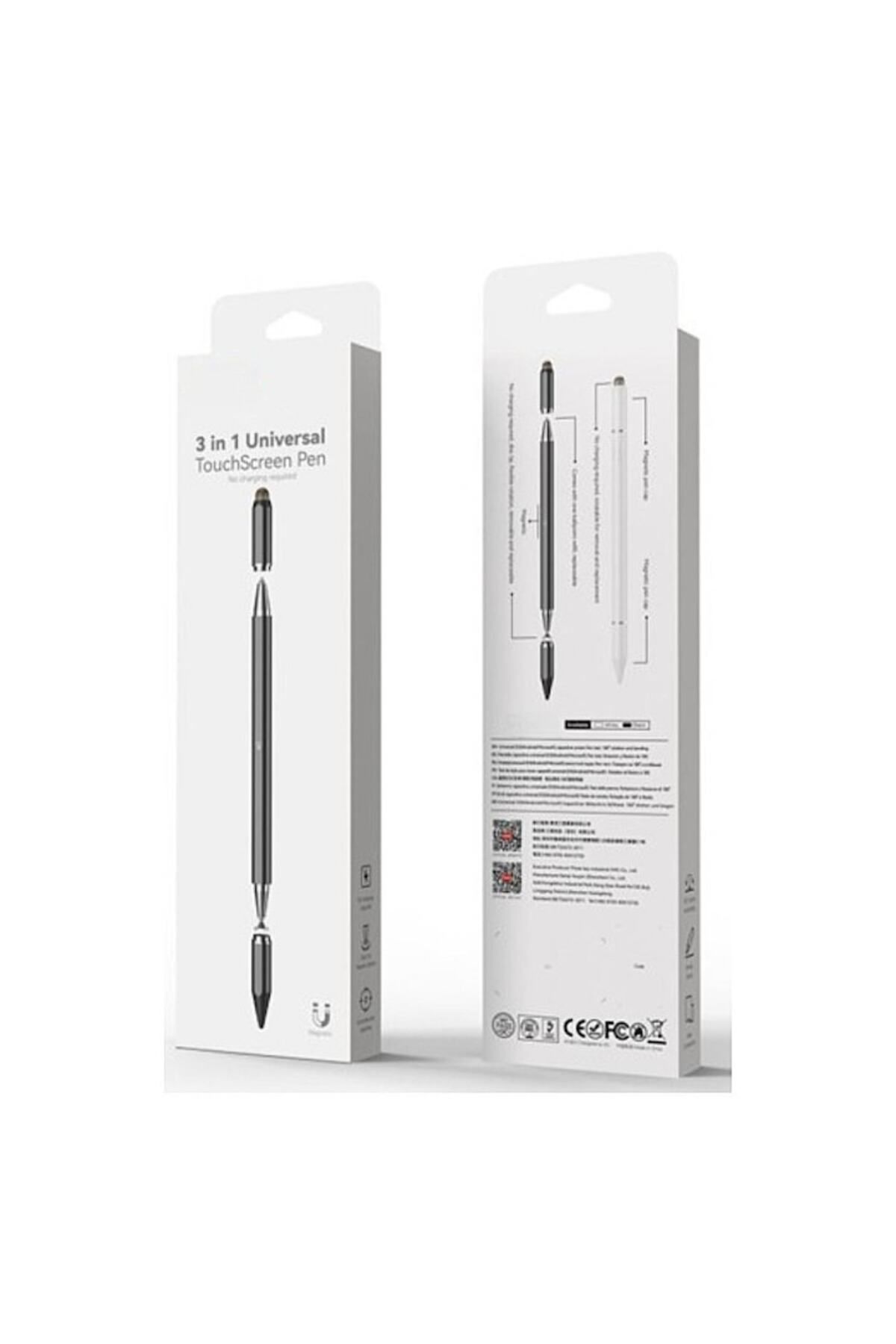 OEM-3 in 1 Capacitive Digital Pen with Interchangeable Tips and Magnetic Holder, Touchscreen Compatible 3