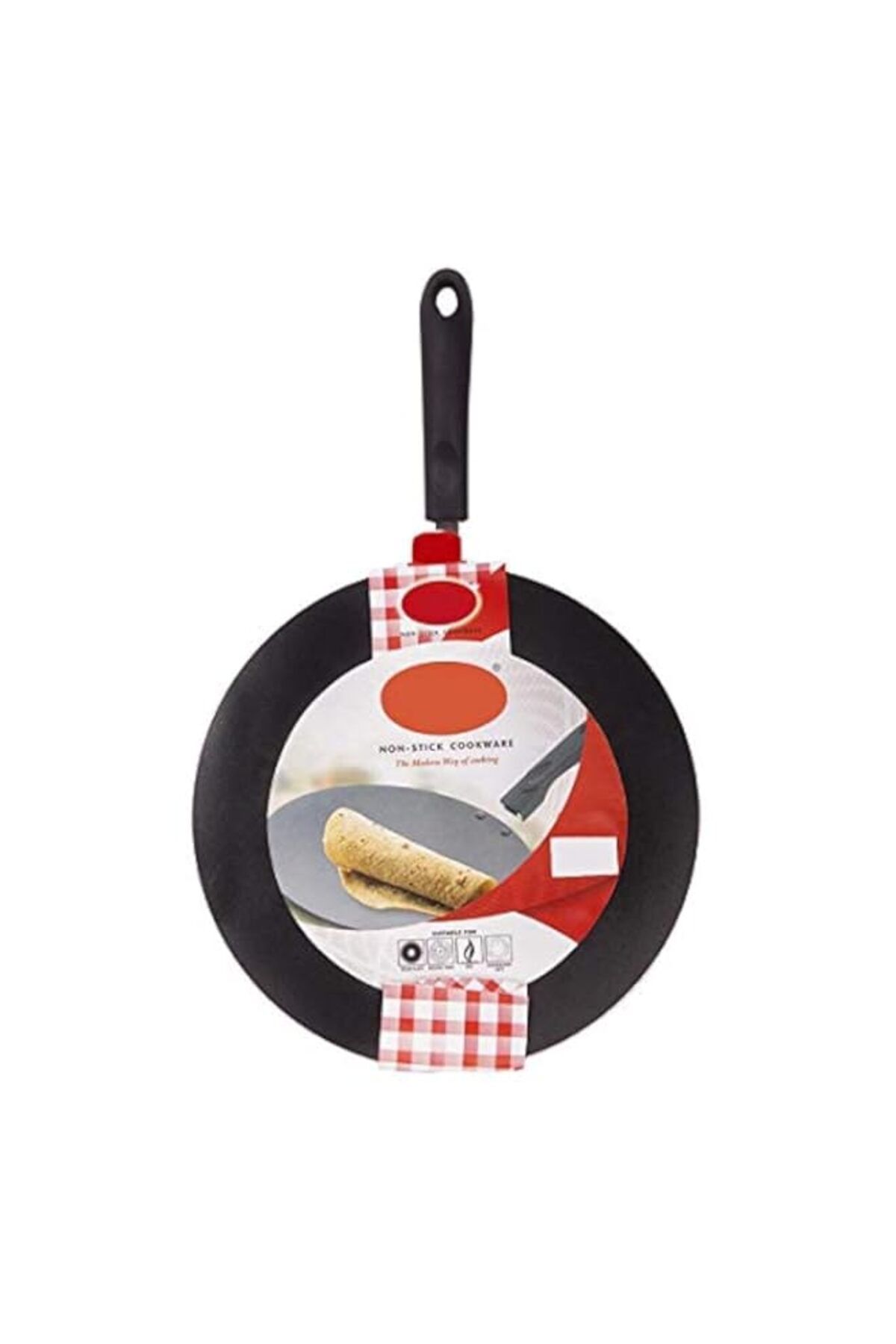 Generic-Raj Curved Tawa Fry Pan with Handle, 30 CM , Black, KT0002, Suitable for Dosa , Crepe , Pancake , O 1