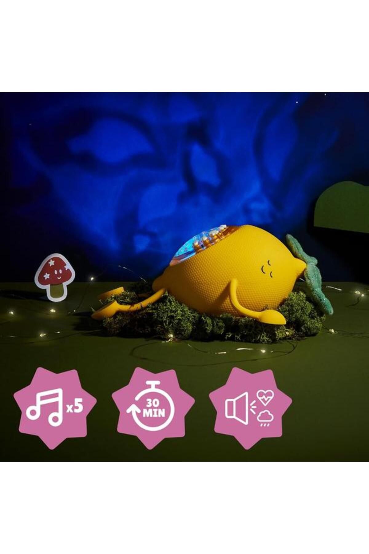 Badabulle-Night Lamp Basile in Lemon Shape with Projections and Soothing Sounds 4