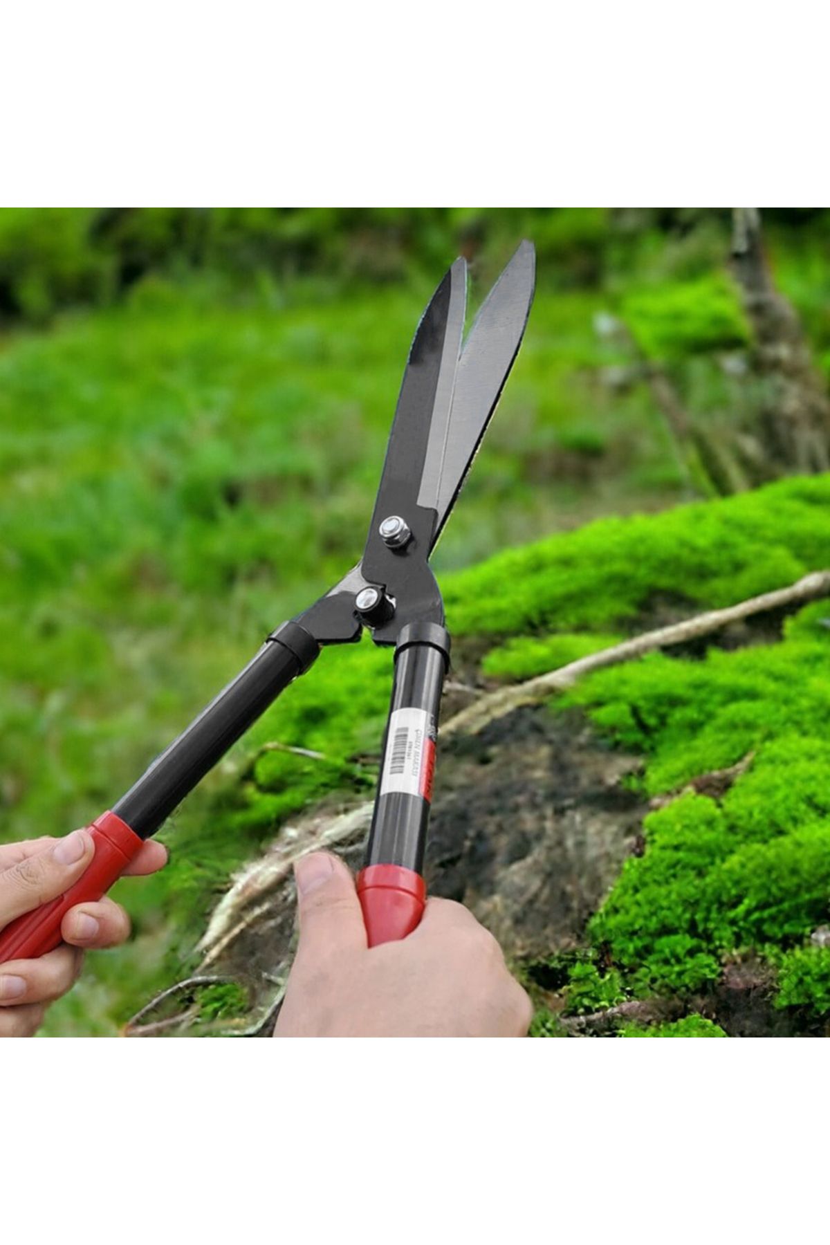 Badem10-Plastic Handle Curve Grass Pruning Shears Bush Grass Mower Cutting Scissors 50cm Sharp Metal Blade 1Pcs 5