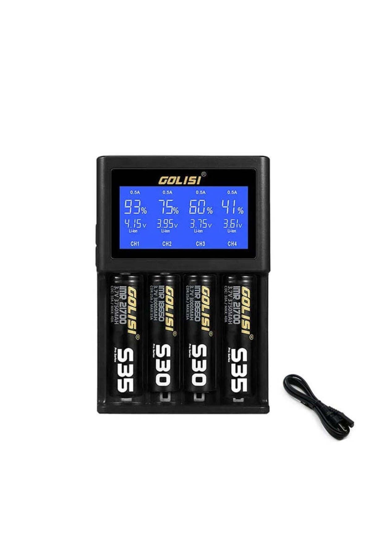 VTM-Smart Fast Charger For 4 AAA, AA, Ni-cd, Ni-md Batteries, LCD Screen, V, A Display 1