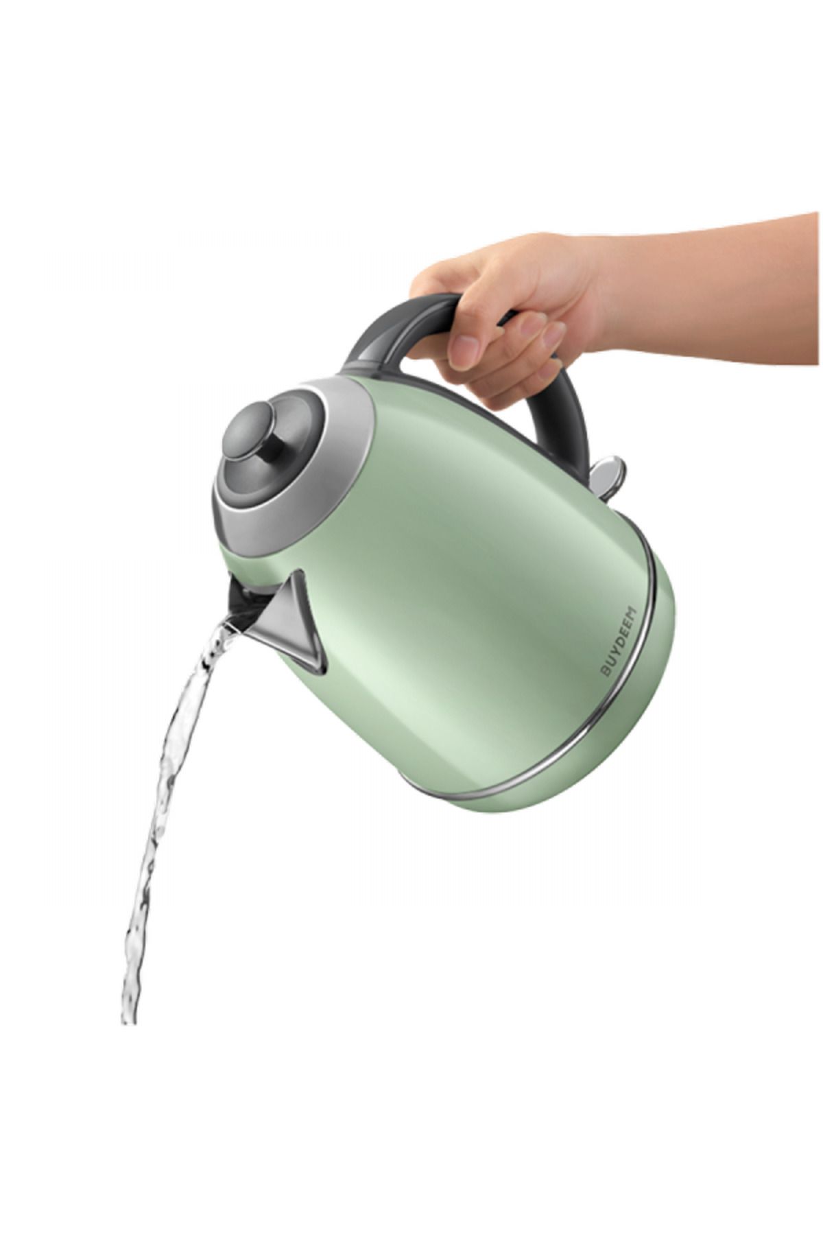 BUYDEEM-Fierbator apa K640-CG/EU, 1.7 l, 2400 W, Oprire automata, Indicator LED, Stocare cablu (Verd 4