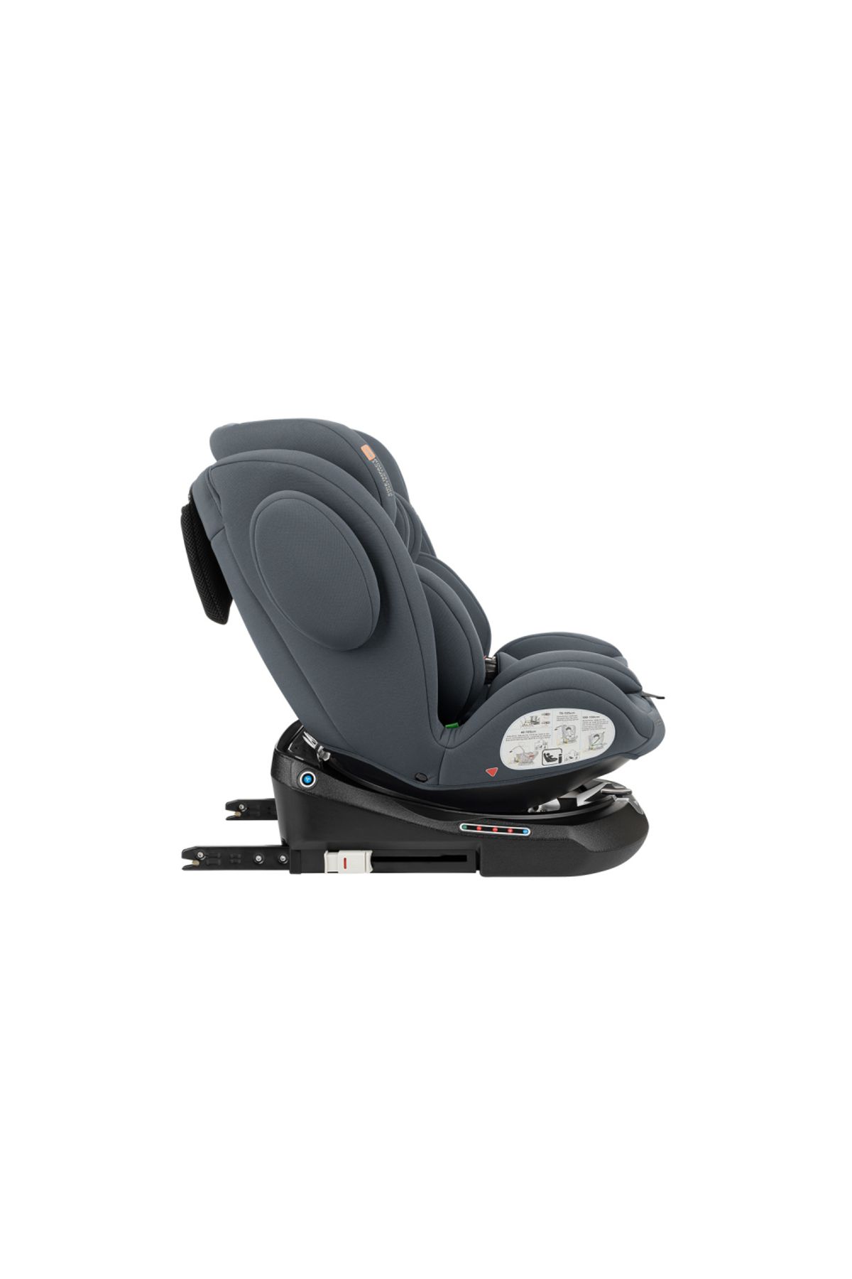 Kikka Boo-Child car seat with ISOFIX KikkaBoo I-Felix DarkGrey, I-Size approved 40-150cm, R129, SPS-Protec 7