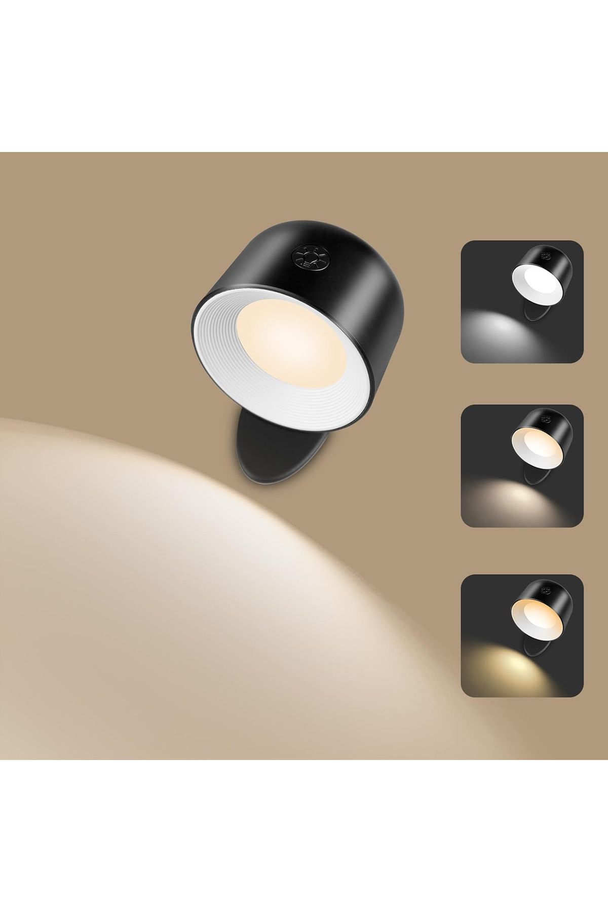 OEM-Rotating wall lamp with remote control, rechargeable, 5 brightness levels & 7 colors with 2500 mAh 1