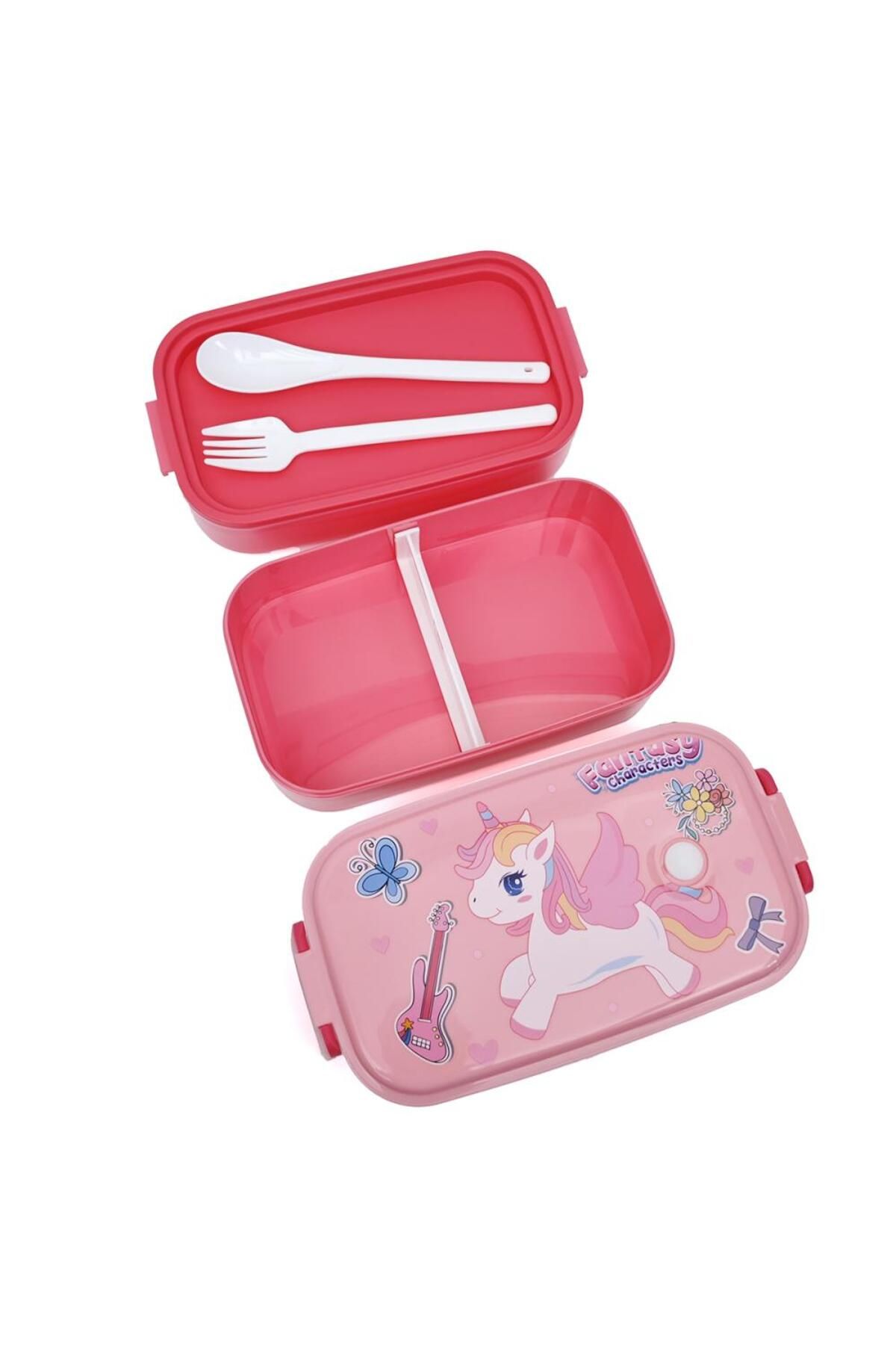DNS-Double casserole for children, 2 layers, plastic, airtight closure 1400 ml pink HSD9002k 6
