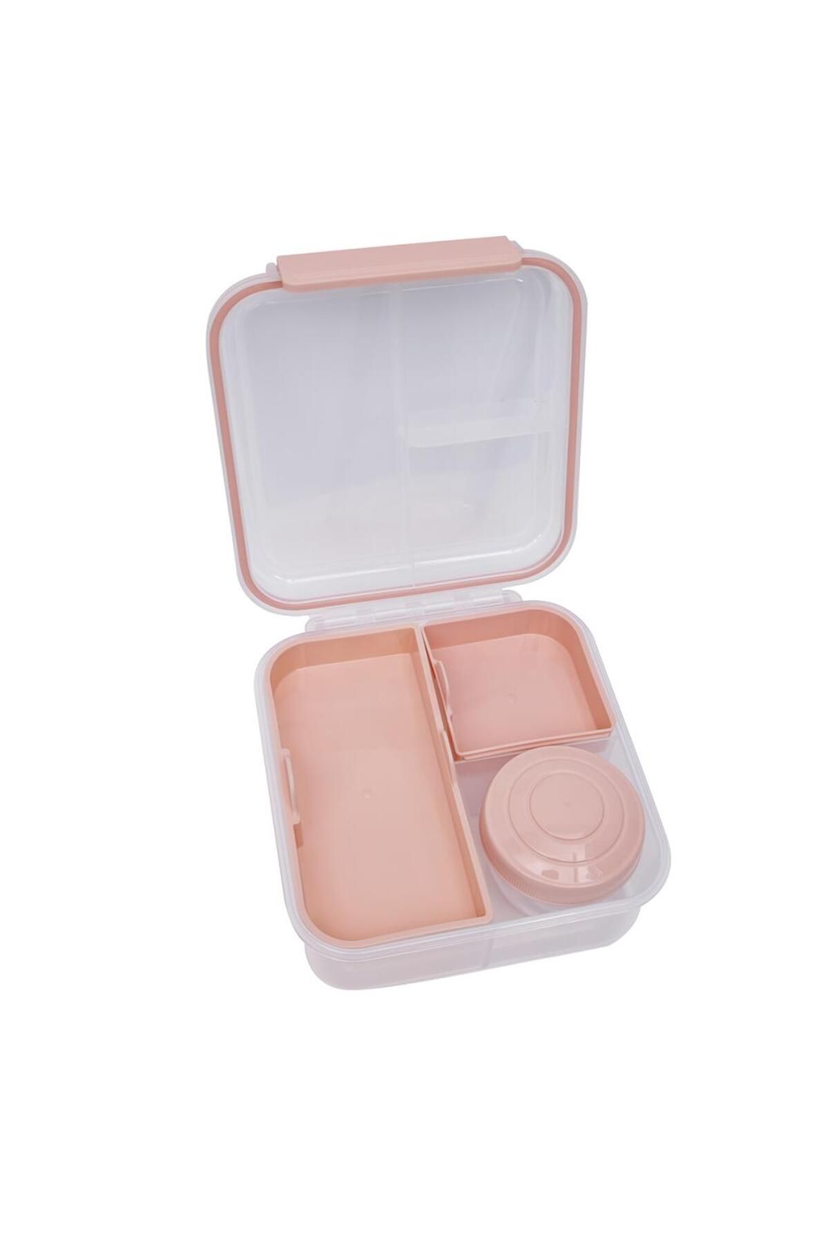 DNS-Children's casserole with compartments, airtight lid attached to the box, 1250 ml pink 6520 3