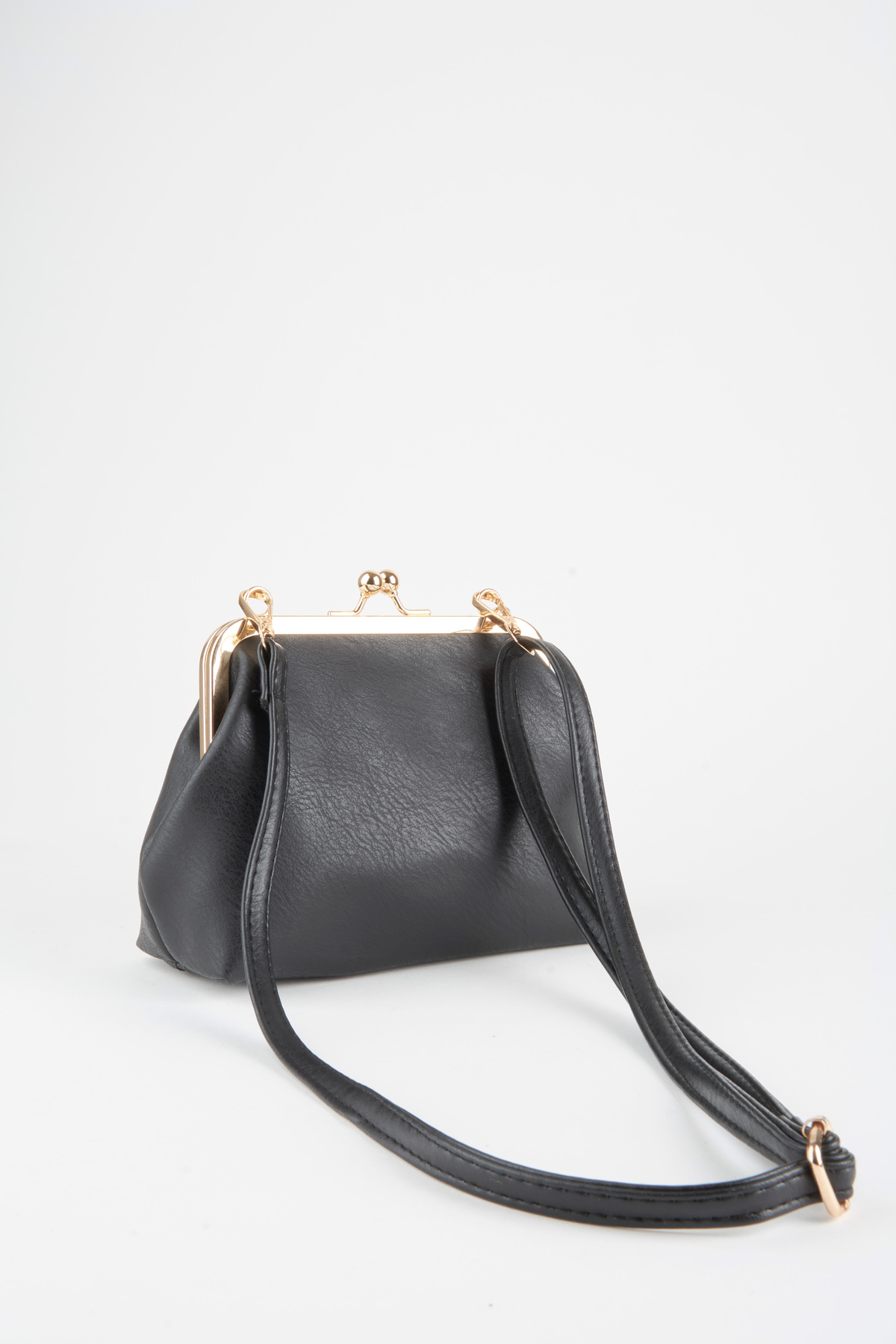 Vivaq  Kadın Siyah Anahtar Charm Hediyeli Burs Kapama Astarlı El Kol Ve Omuz Çantası - Görsel 4