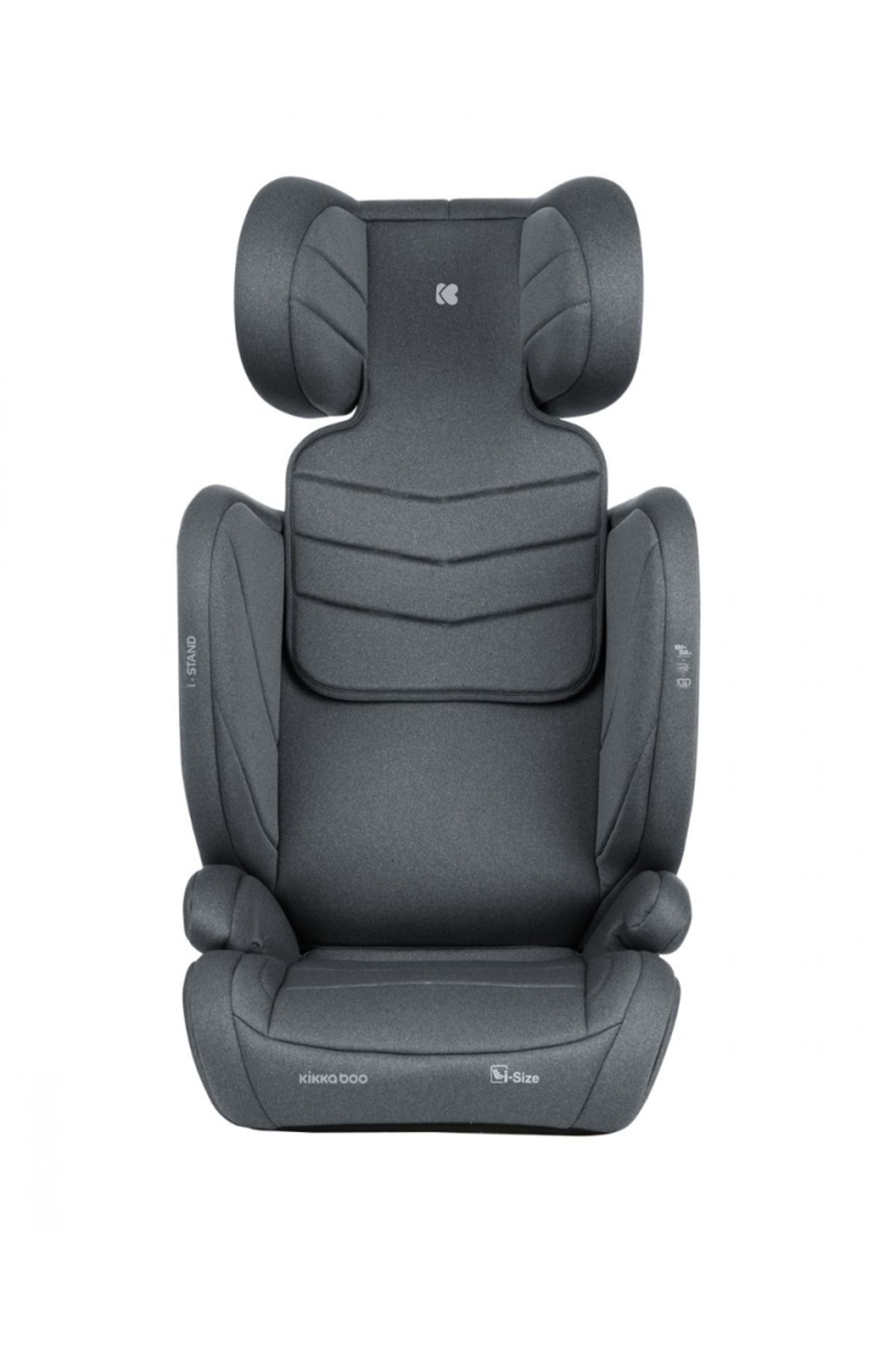 Kikka Boo-Isofix car seat KikkaBoo i-Stand Dark Grey 100-150 cm, I-Size certification, Adjustable headrest in 4
