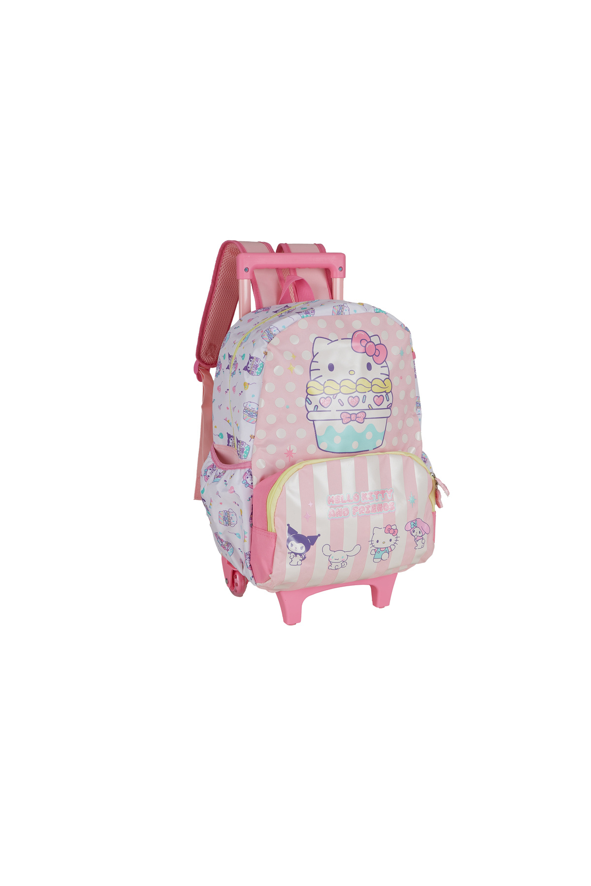 Hello Kitty-TROLLEY 16" W/ PENCIL CASE Pink Color&Character Prints 2