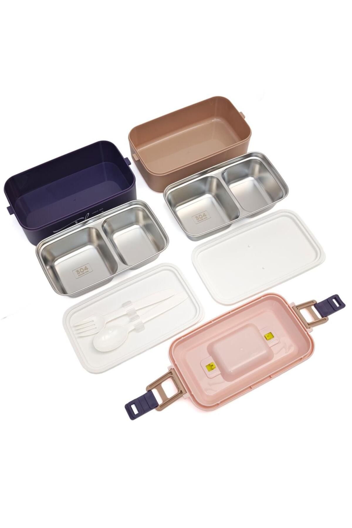 DNS-Insulated casserole, double, stainless steel, 2 overlapping compartments, 1200 ml, pink HM6744 4