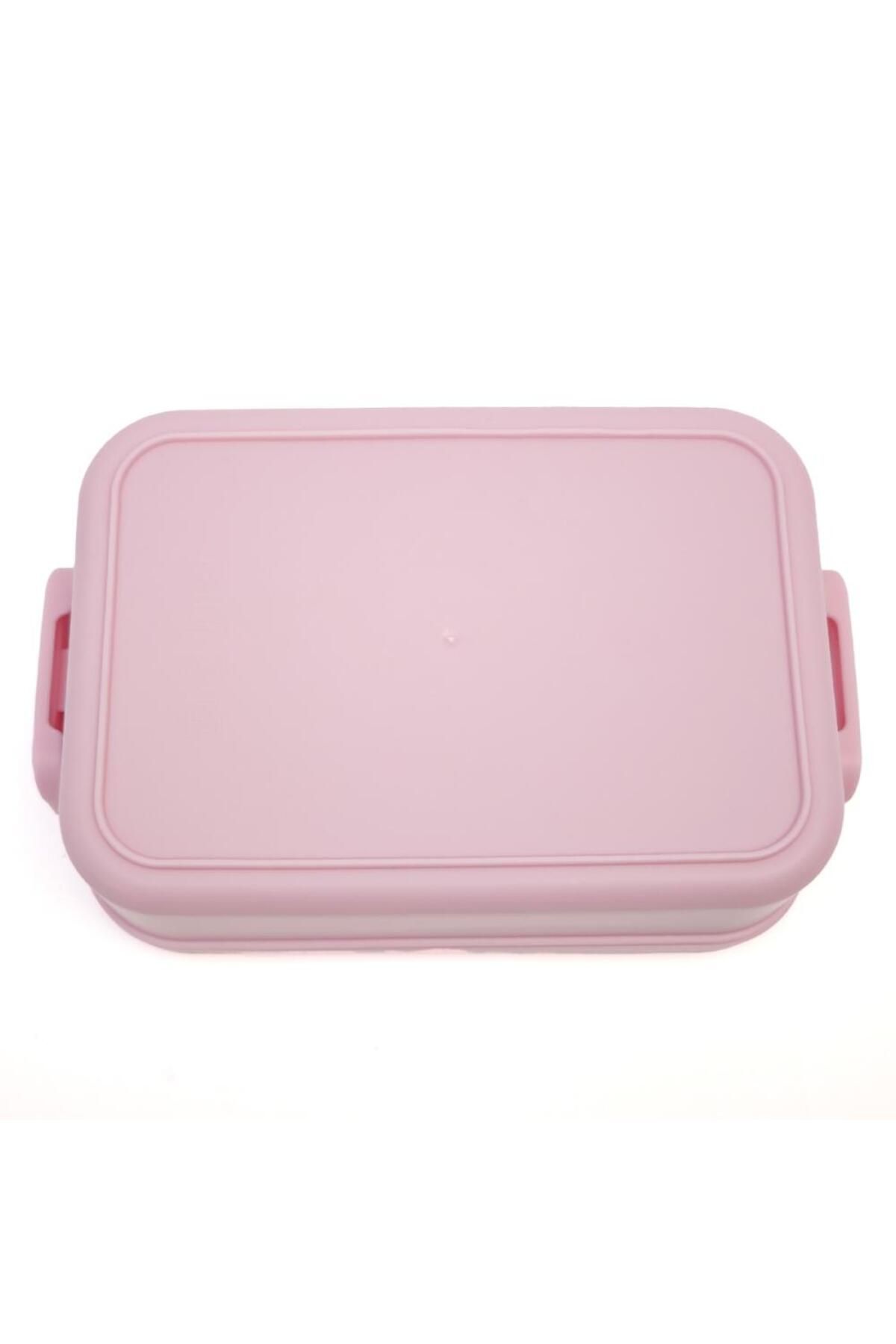 DNS-Stainless steel lunch box for school, 1 compartment, lid with handle, 750 ml, pink ML-6336 2