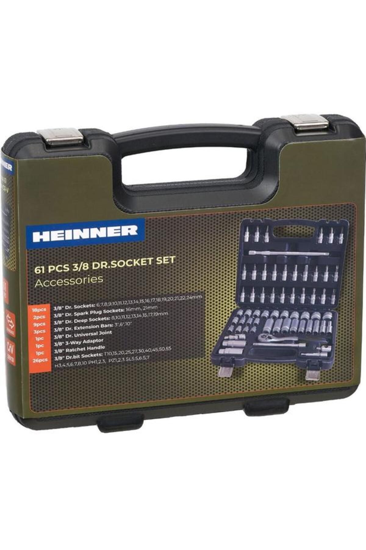 Heinner-Multifunctional Tool Set 61 Pieces CTSM015, Chrome Vanadium Material 3