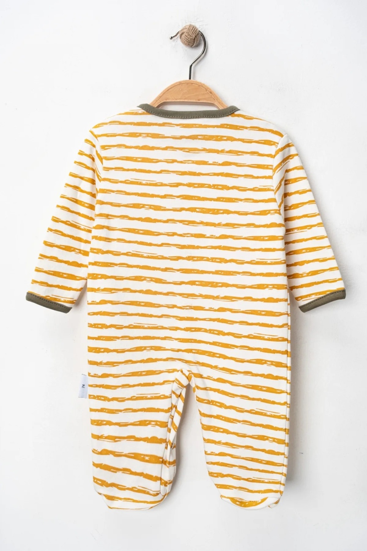 ENİA BABY Erkek Bebek % 100 Pamuklu 3-6-9 Ay Safari Desenli Patikli Yenidoğan Kıyafet 3-6-9 Ay fotoğrafı 3 (önizleme)