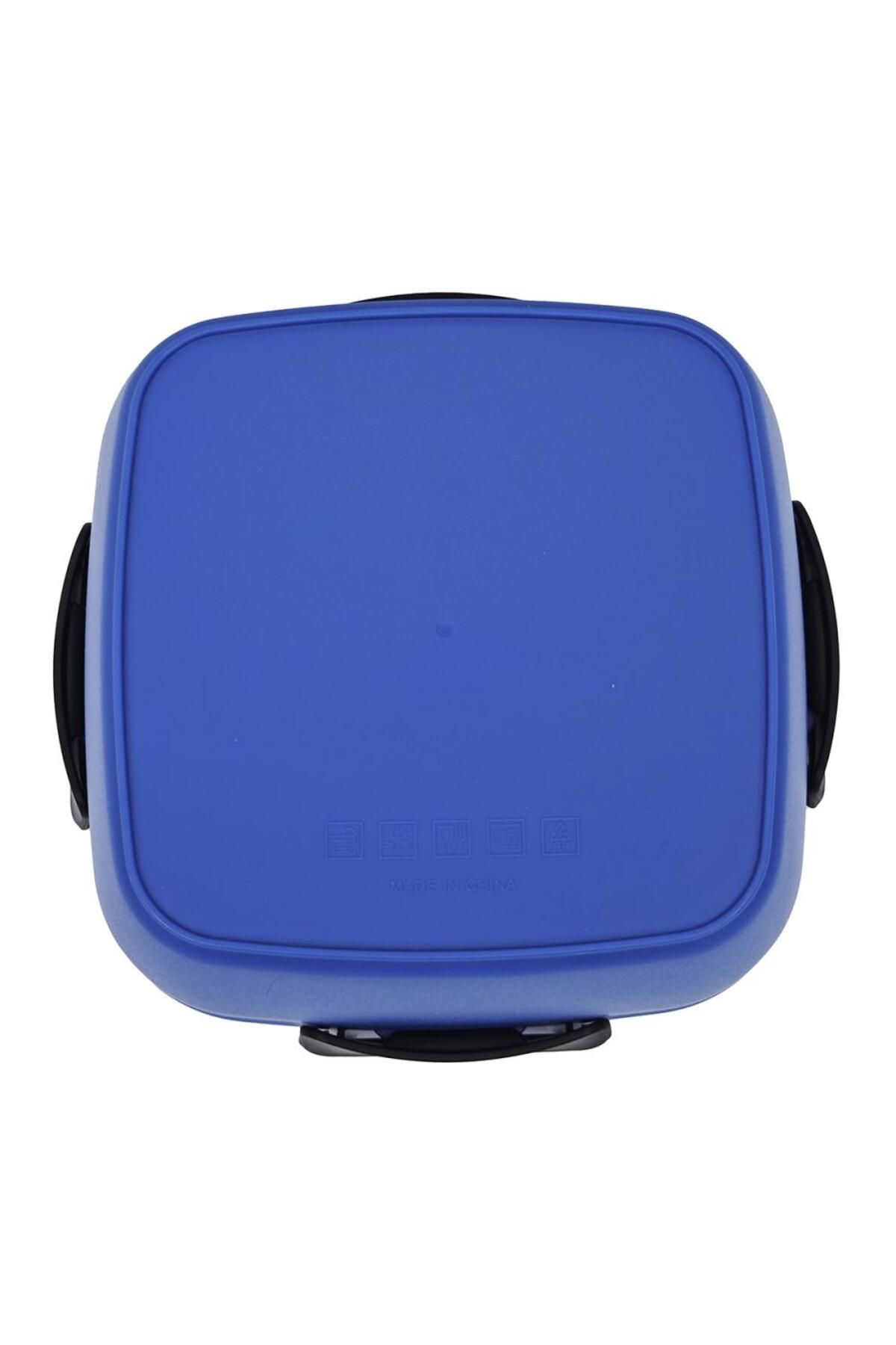 DNS-Caserola bento pentru copii, patrata, compartimente mari, 1570 ml albastru HSD6522 2