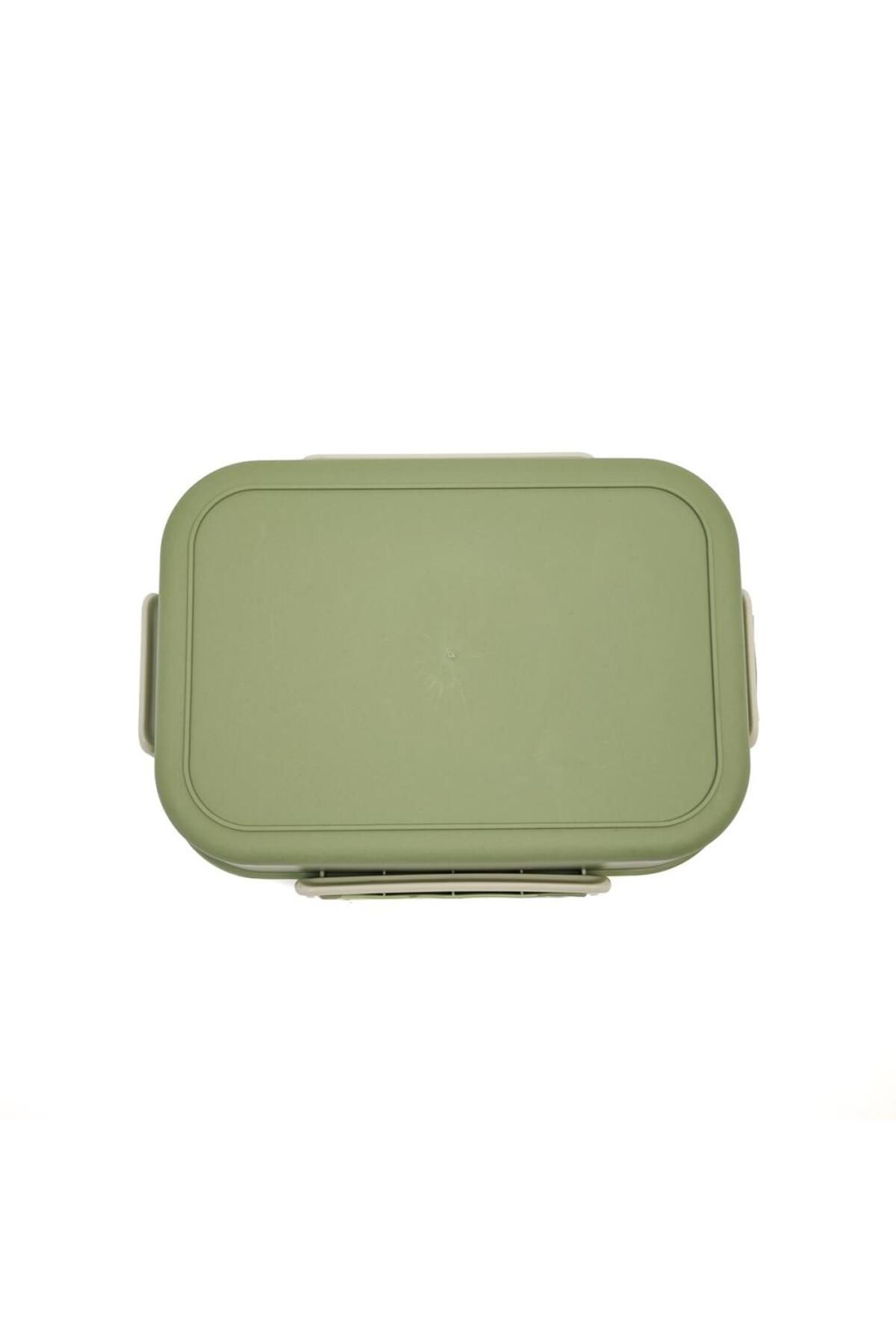 DNS-Cutie pentru pachet copii, inox, 3 compartimente, capac transparent, 800 ml, verde HM5861 2