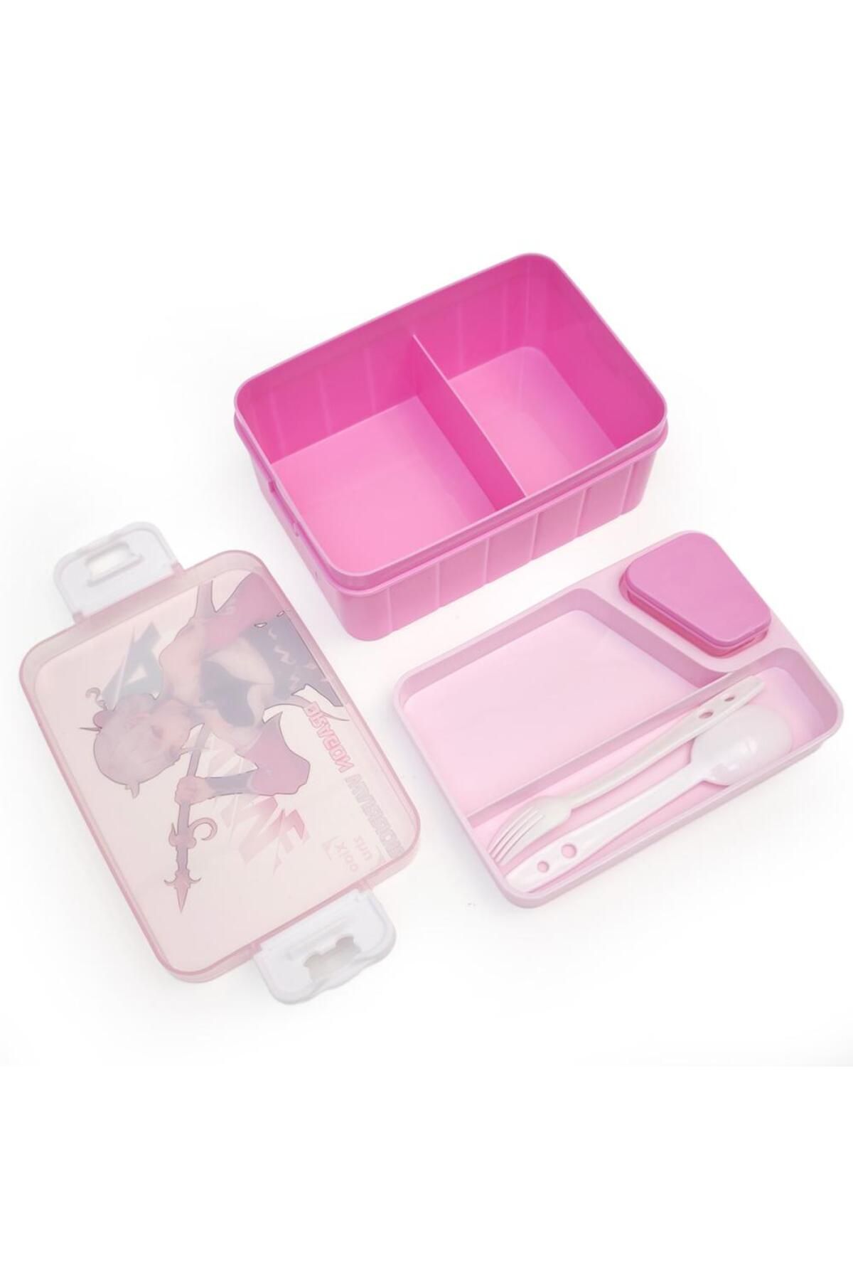 DNS-Rectangular plastic casserole, 2 compartments, for sandwich, 900 ml, pink YSY3029 5