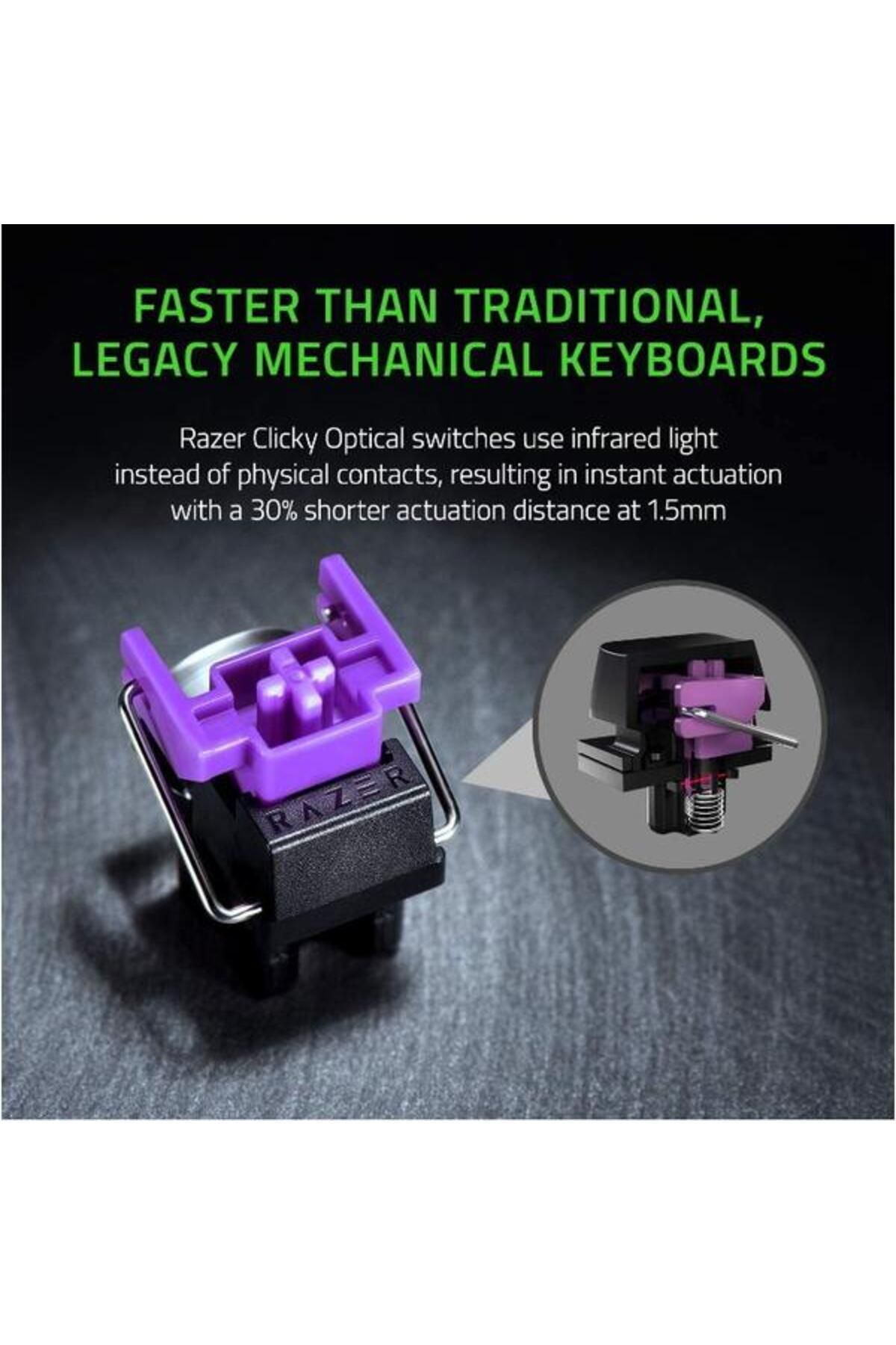 RAZER-Gaming Keyboard Huntsman Mini, Illuminated, Clicky Purple Switch (Black) 6