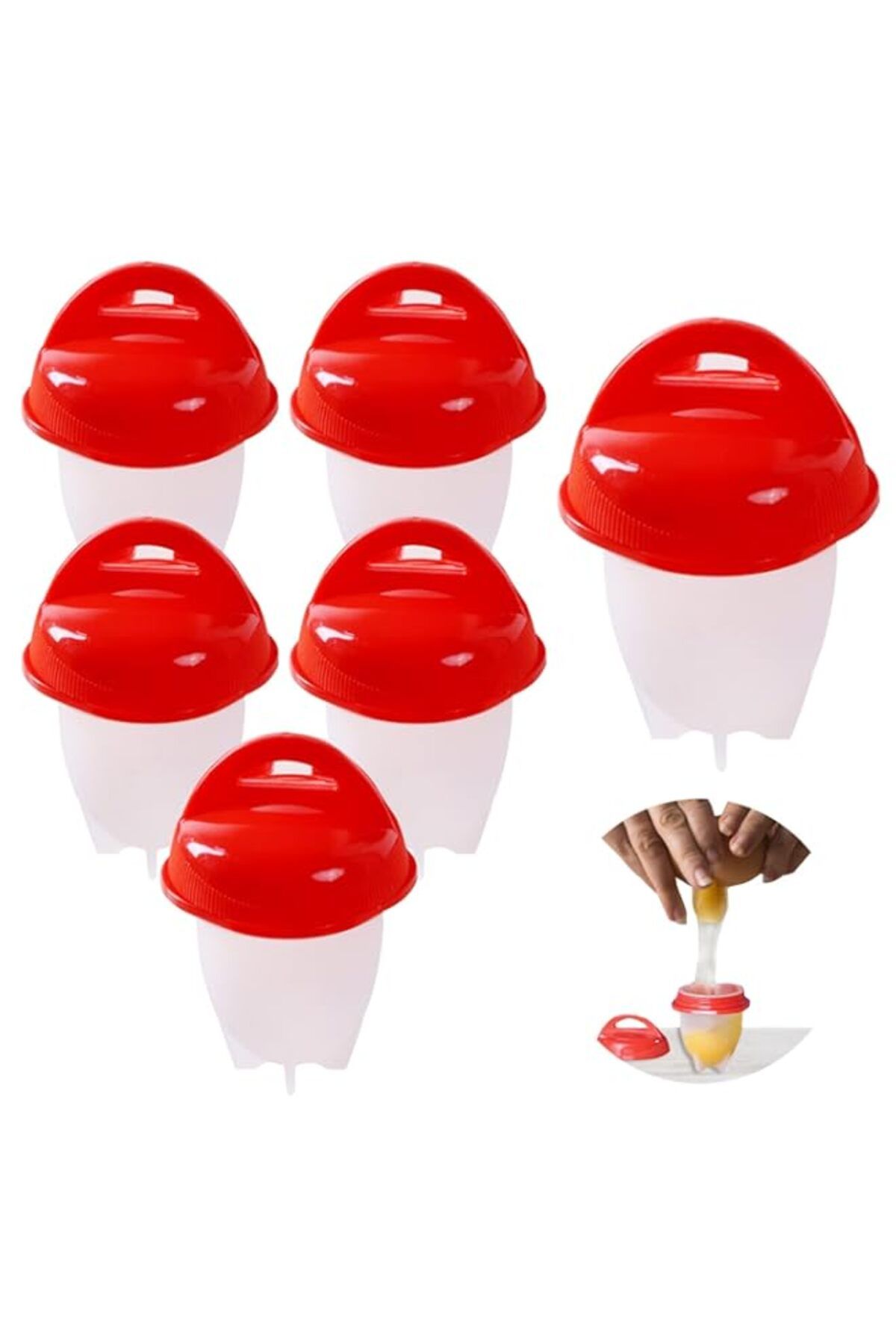 Generic-GTVGJH 6Pcs Egg Cooker, Silicone Non-stick Egg Boiler, No Shell Egg Cook Cups, Fast Poaching Egg fo 1