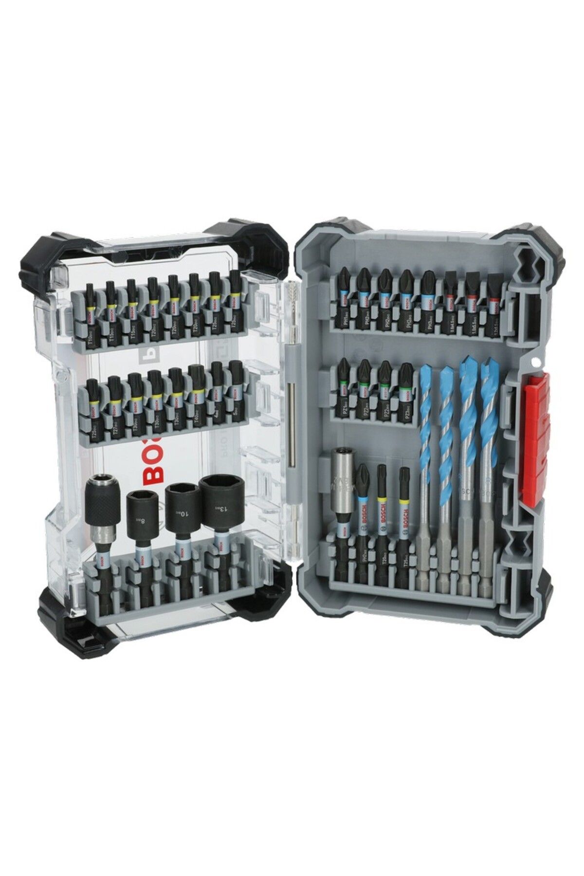 Bosch-- Impact, socket and multi-material drill bit set, 40 pieces [2608521U85] 1