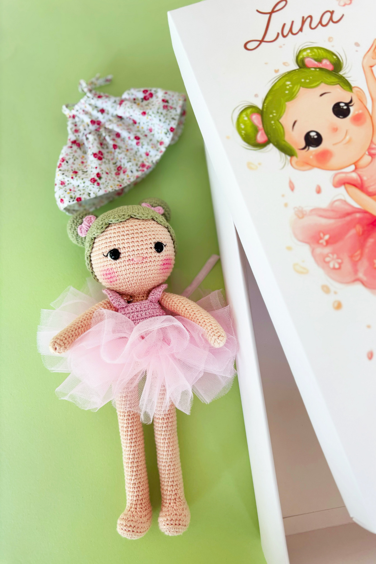 Amigurumi Örgü Bebek Çocuk Doğal Oyun Arkadaşı Balerin Luna