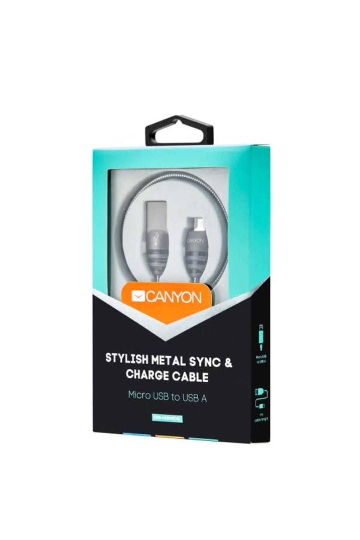 CANYON-Cablu de date CNS-USBM5DG, Micro USB, USB 2.0 Tip A, 1 m (Argintiu) 3