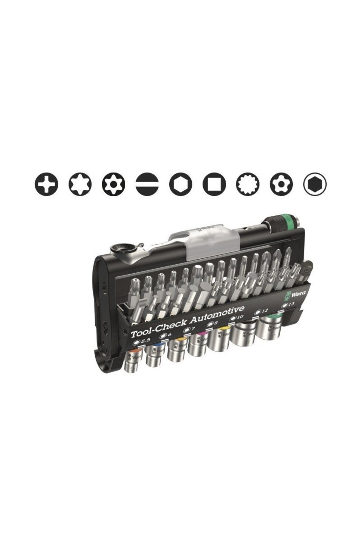 wera-Tool-Check Automotive1 Mini Socket and Bits Bit Set (05200995001) 8