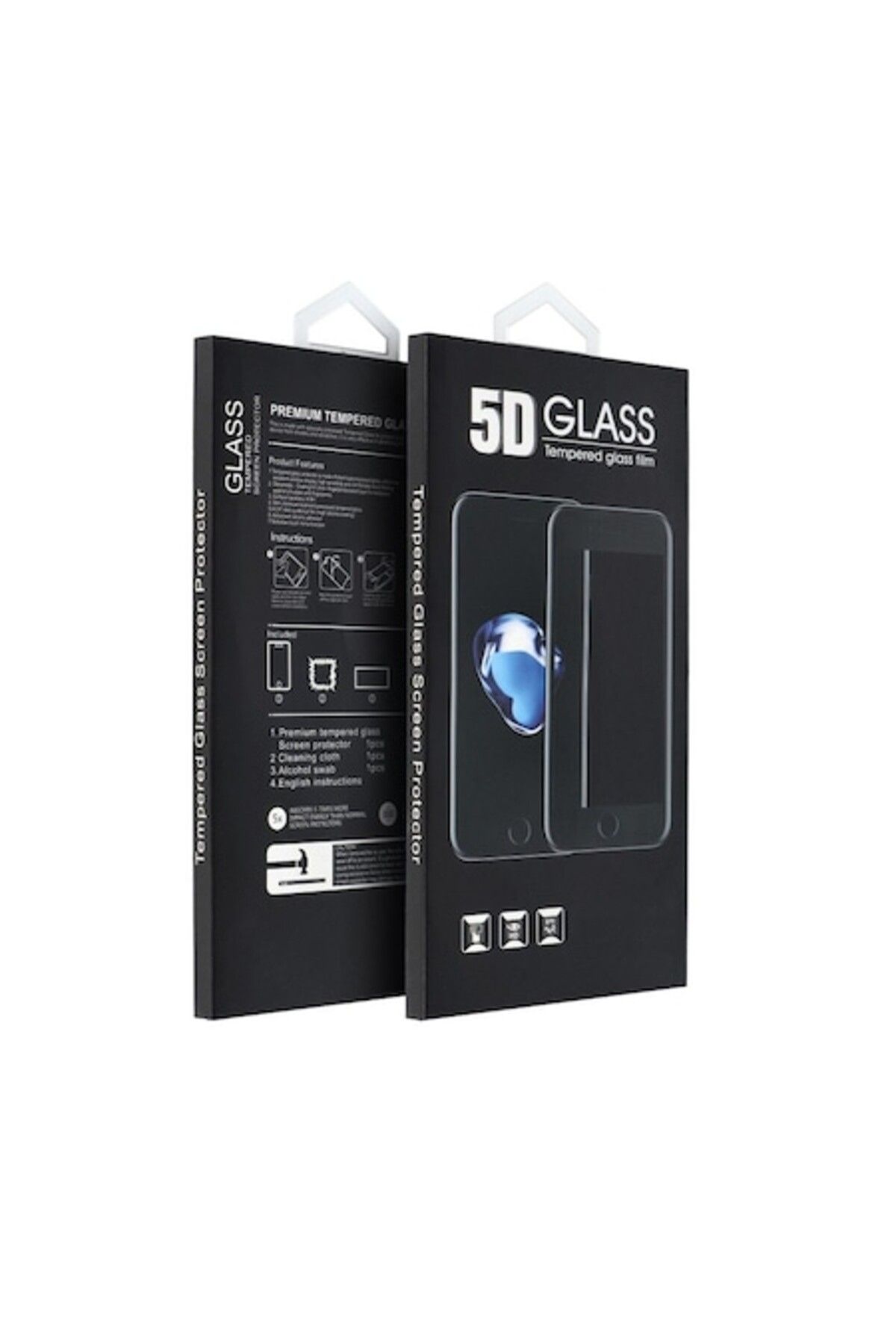 e-Eunoia Art-Protector de ecran pentru Apple iPhone 8 Plus / 7 Plus, sticlă securizată, lipici complet, Elite Armor, U721, 5D 1
