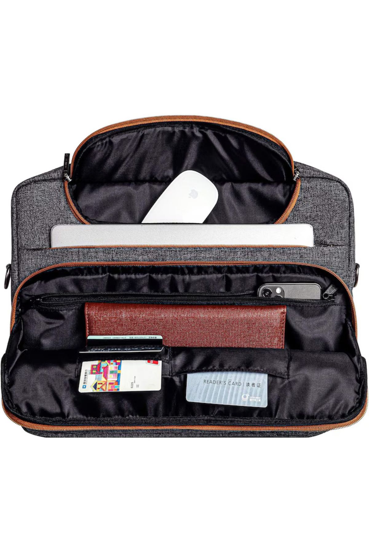 varioshop-VarioShop® Universal Bag, for 15.6 inch Laptop, Suitcase Attachment System, Elegant Design, Rezi 4