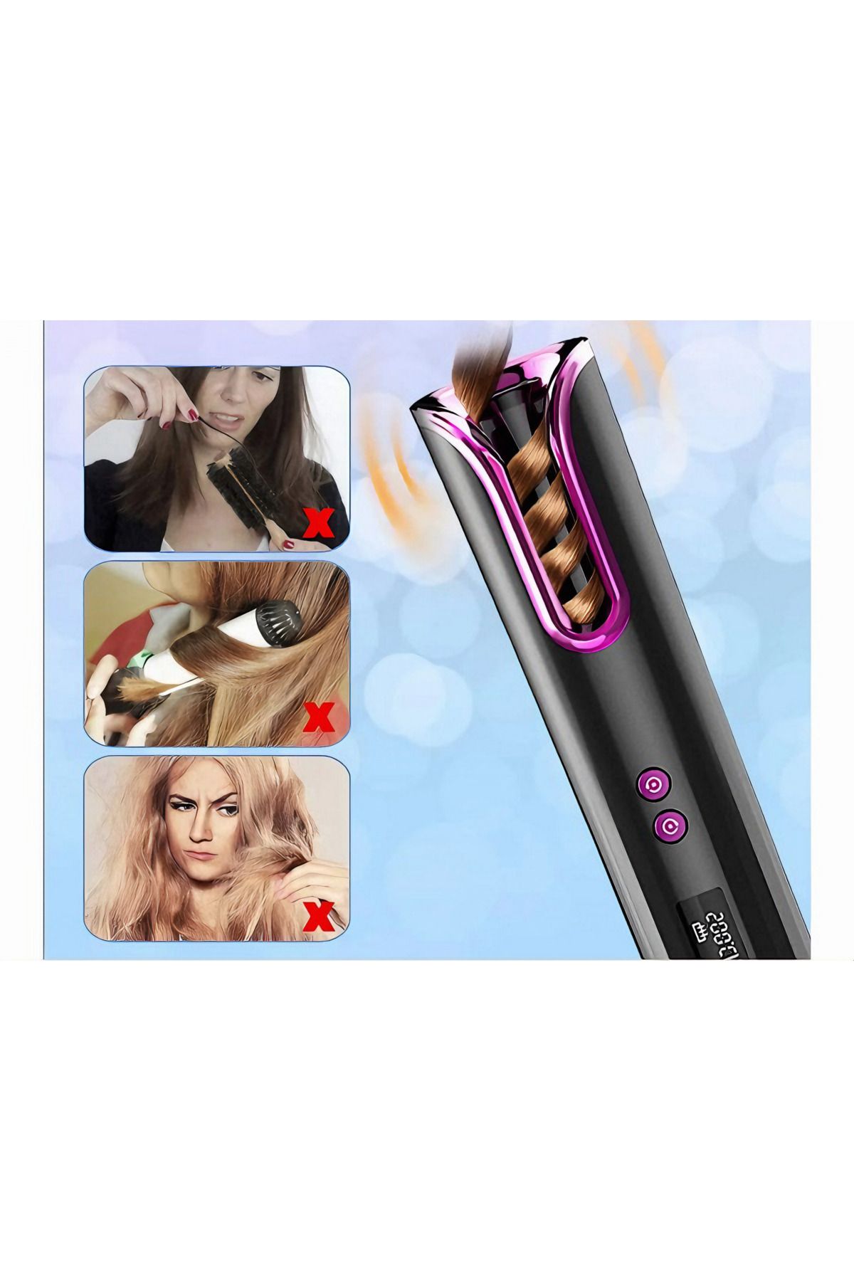 varioshop-VarioShop® Automatic Curling Iron, for loose, natural and fast curls, 4 speed settings, choice 3