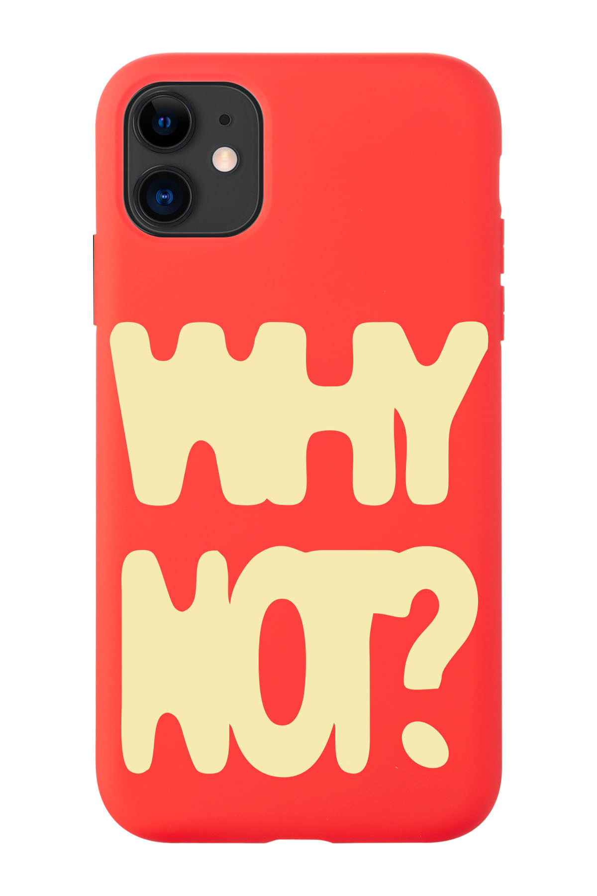 shoptocase-iPhone 11 Compatible Why Not? Patterned Suede Inside Launch Protective Phone Case 1