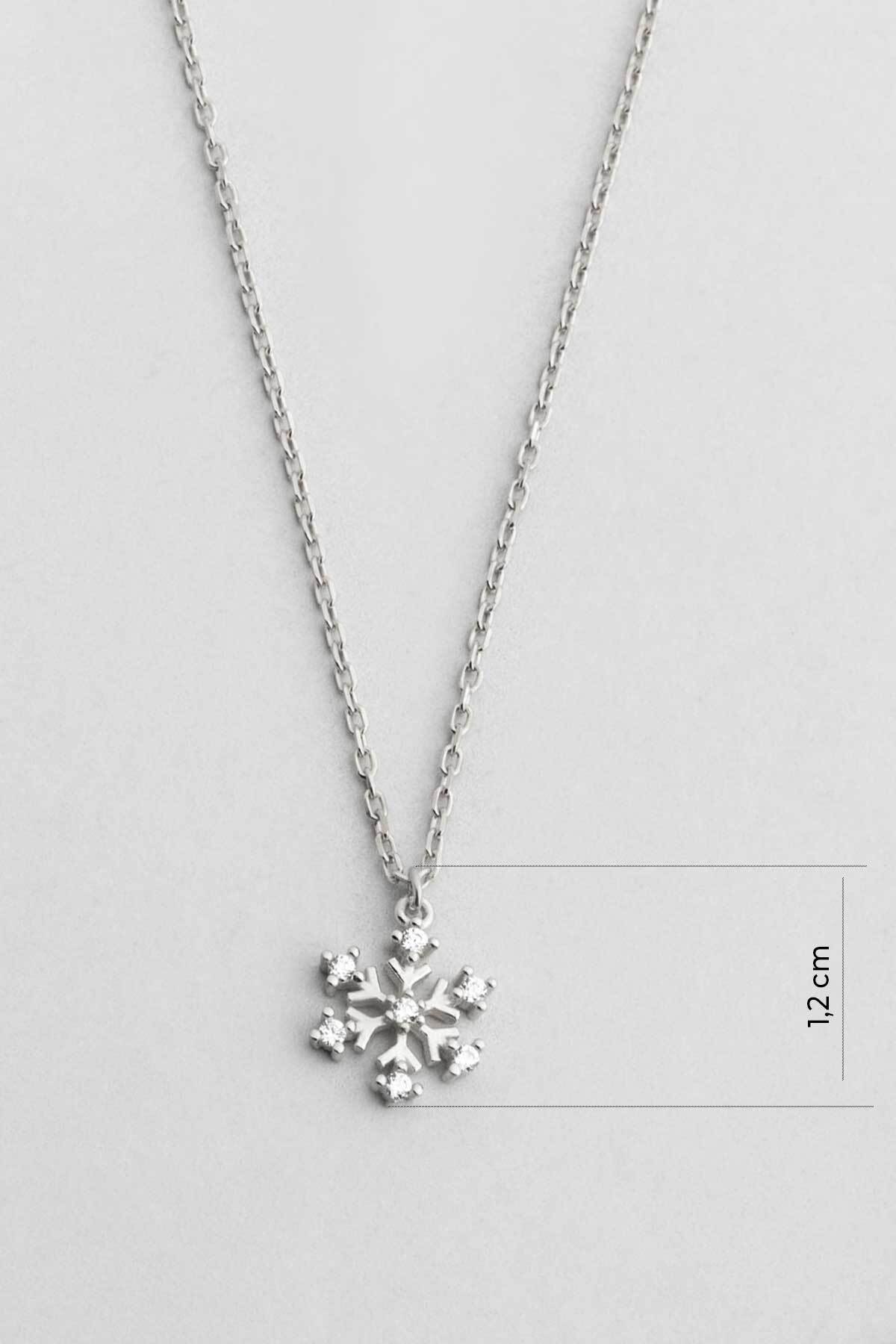 So CHIC... Elsa 18 Ayar Beyaz Altın Kaplama 45 Cm Gümüş Minimal Kolye görsel 3