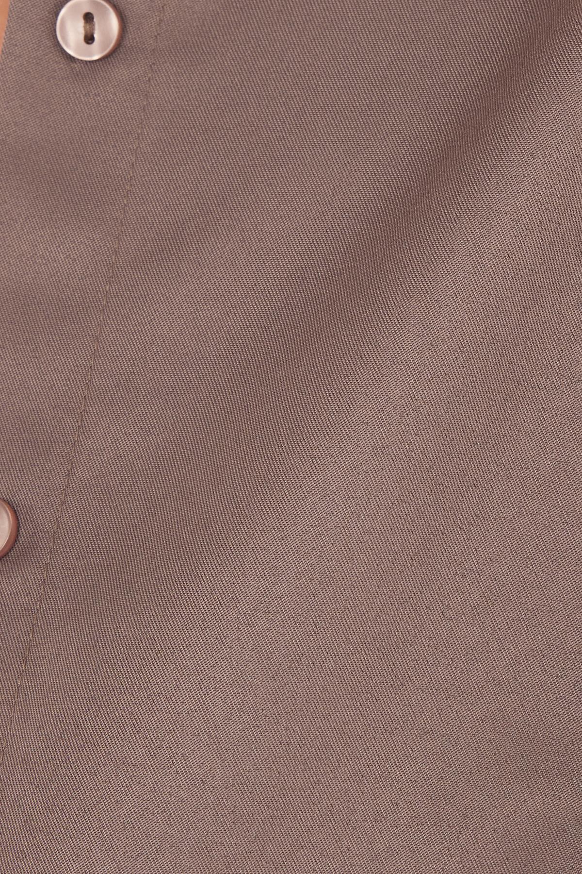 Tudors Kadın Oversize Rahat Kesim Spor Yaka Uzun Kollu Basic Düz Vizon Gömlek görsel 6