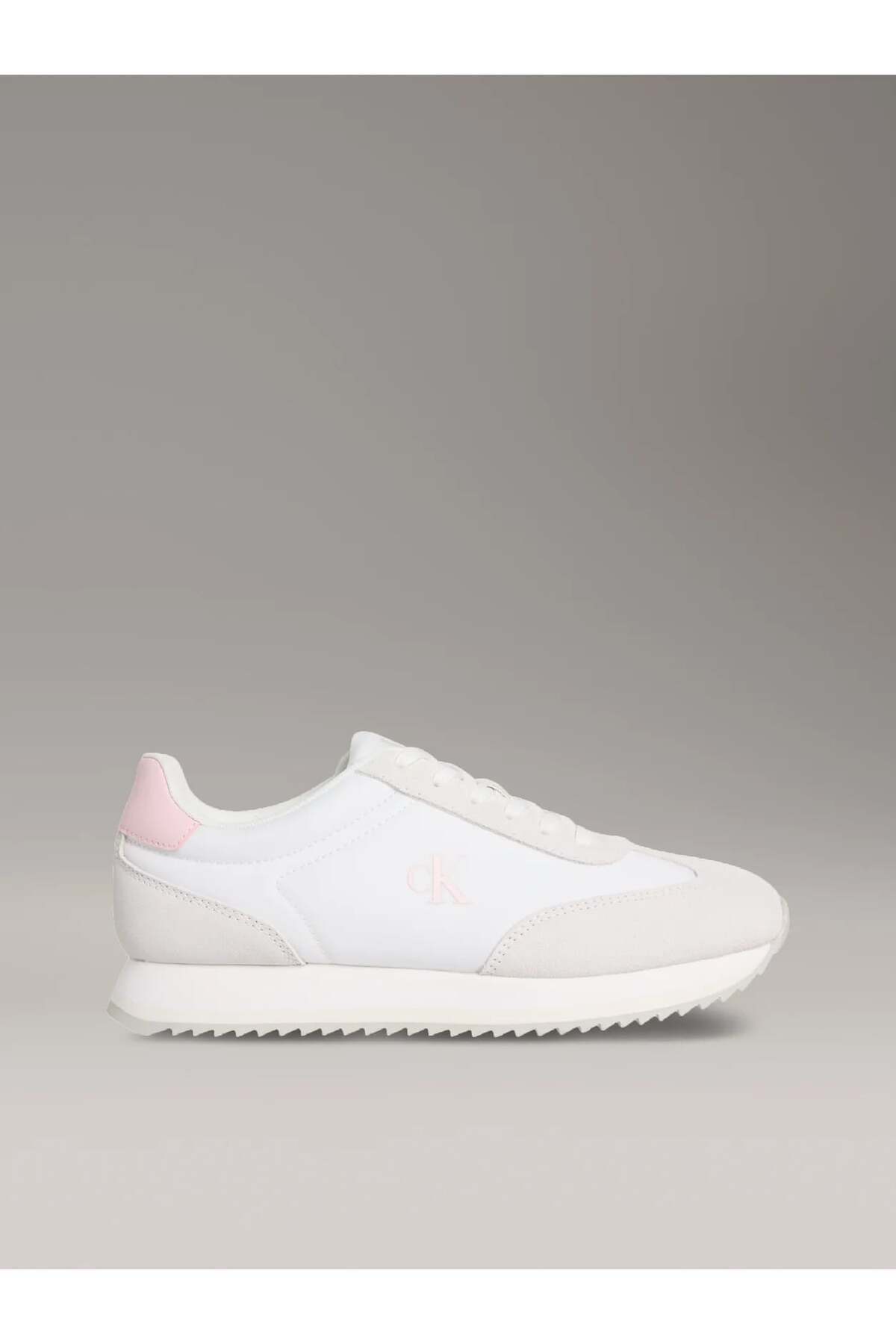 کلوین کلاین کفش کتانی ساق کوتاه زنانه کرم - سفید - قرمز