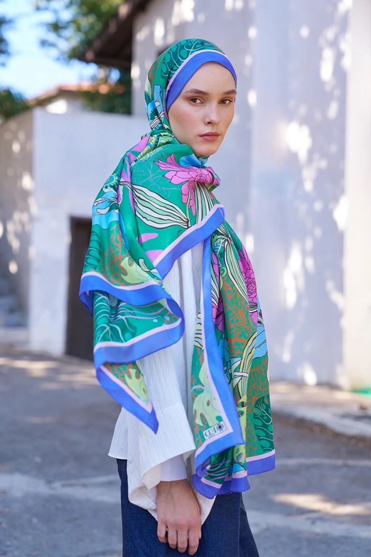 ED Scarf Green Ed Scarf Inspired Fierra Pattern Shawl for Women