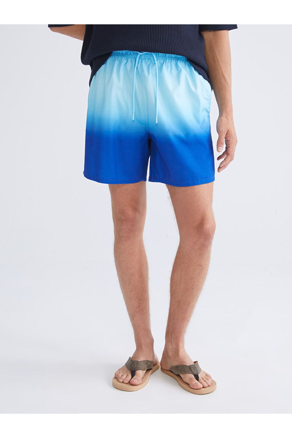 LC Waikiki-Sparkling Selections from Shining Store |   Navy Blue Short Length Patterned Men's Swim Shorts 2