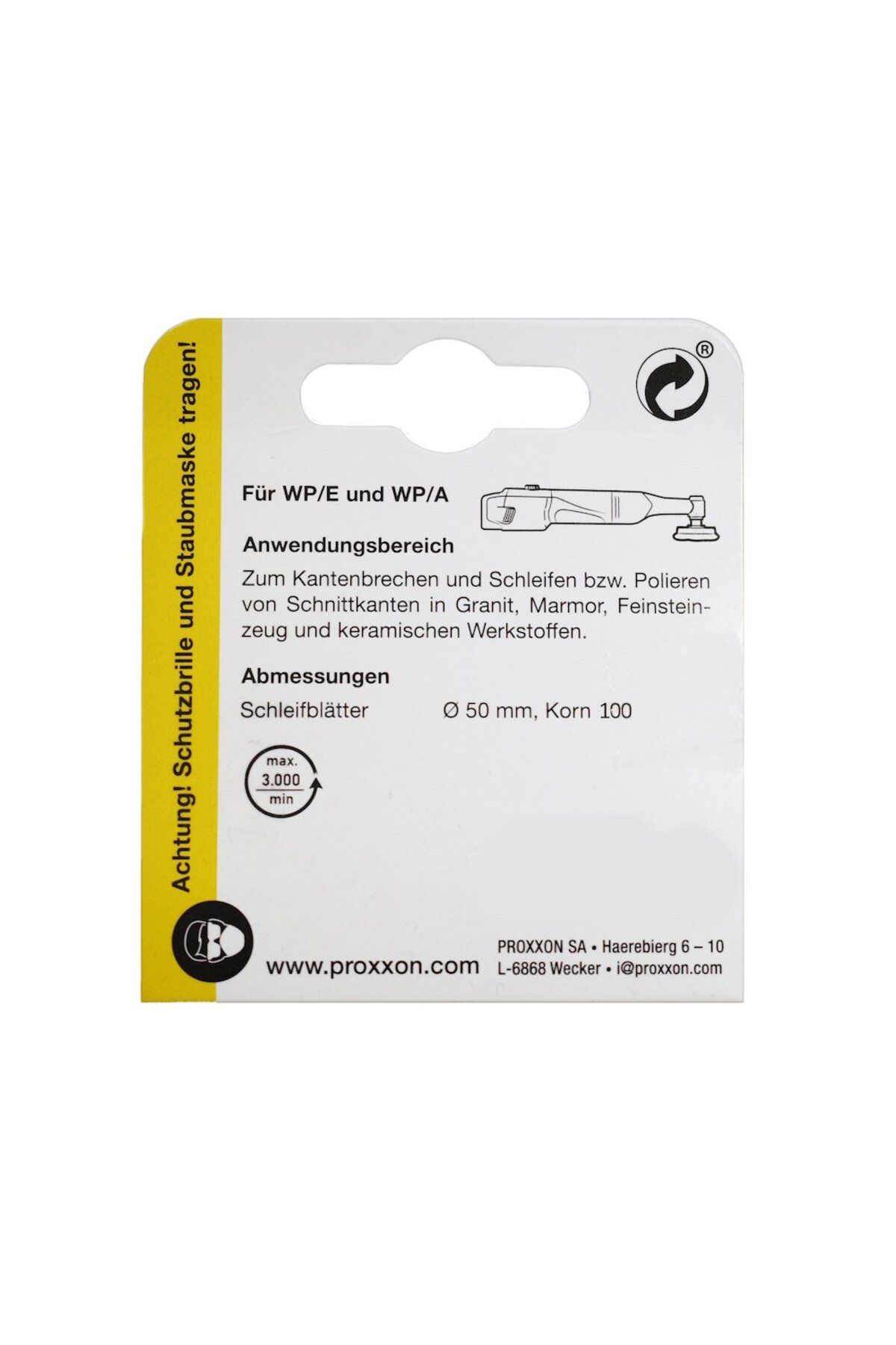 Proxxon-28657, Set of 3 diamond discs for grinding and polishing, GR100, diameter 50mm, for 4