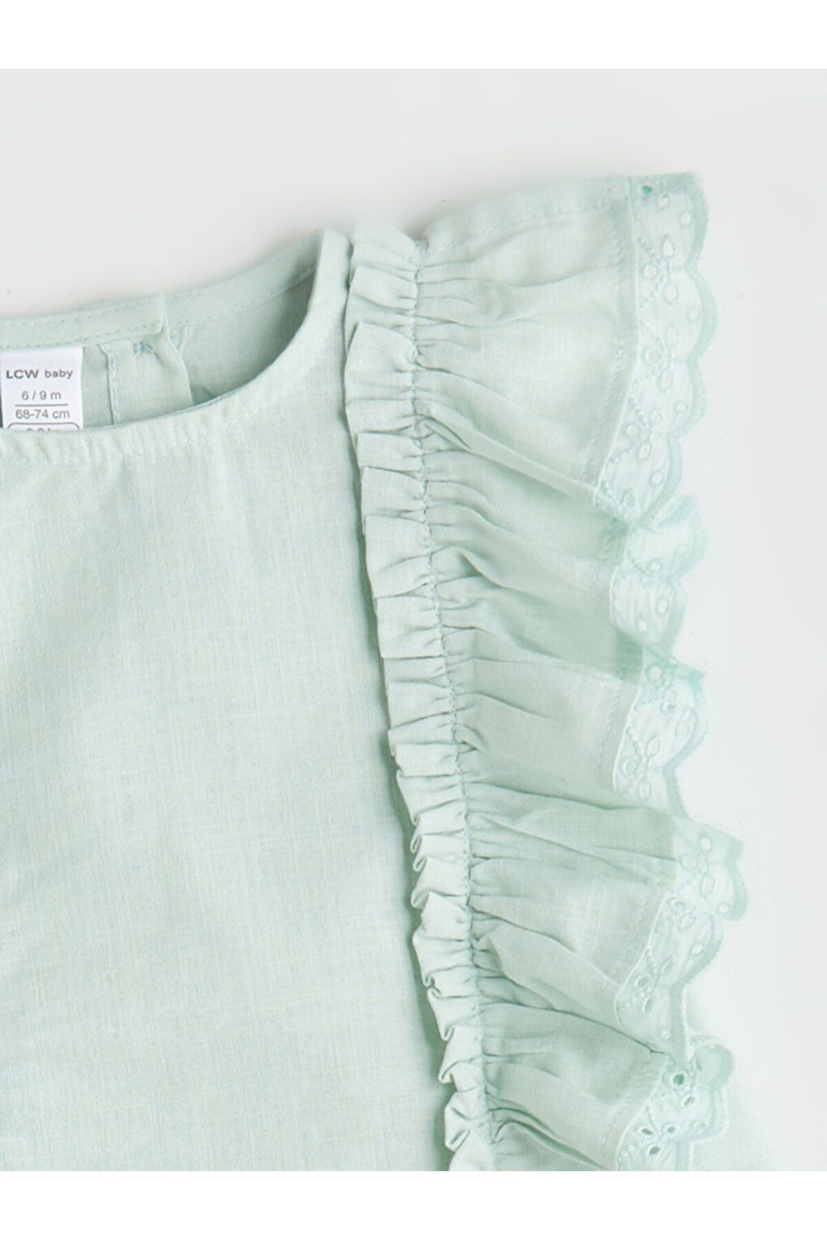 LC Waikiki-Sparkling Selections from Shining Store |   Turquoise Ruffle Baby Girl Blouse and Shorts 2 Pcs 3