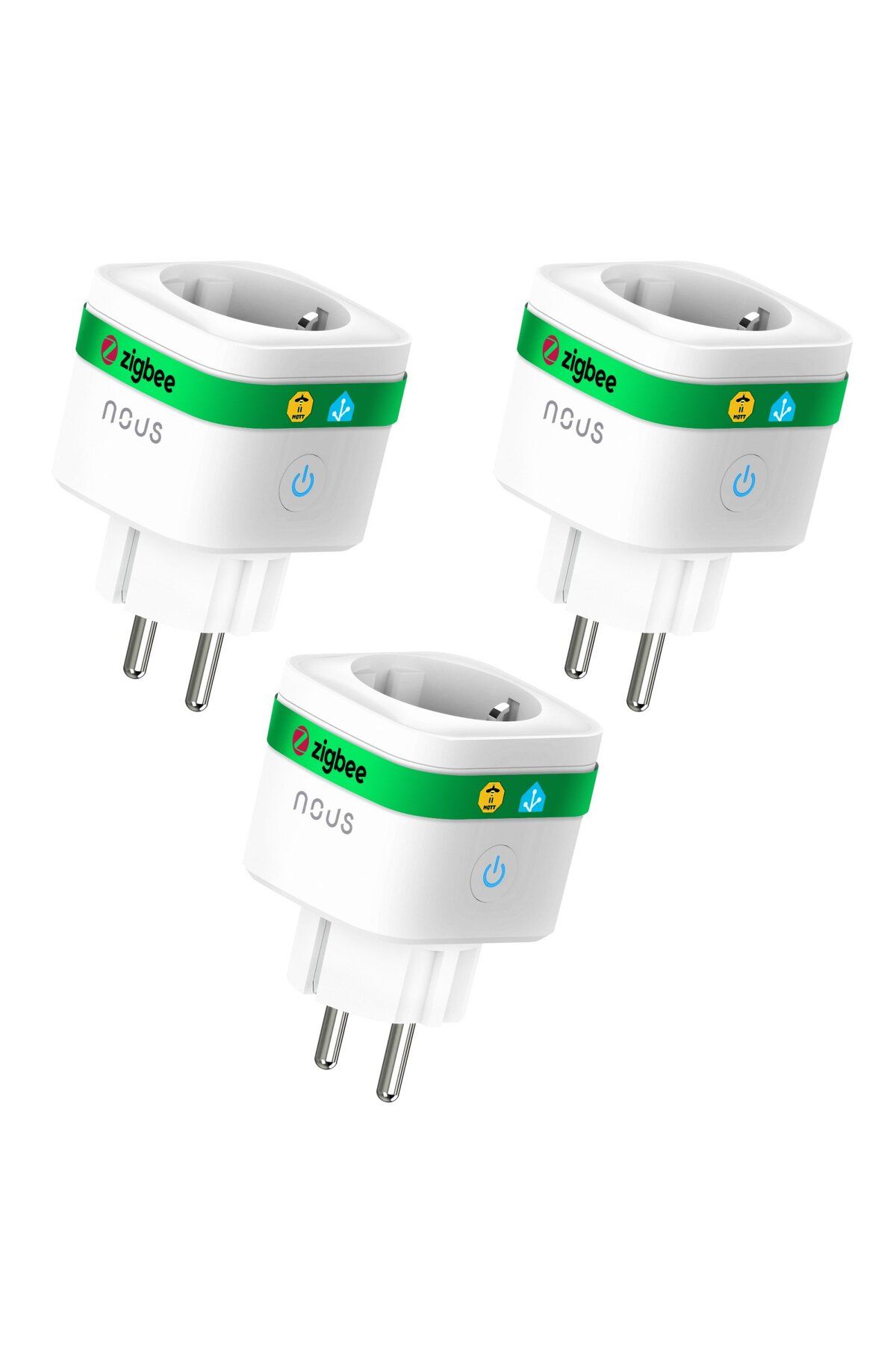 Nous-Set of 3 smart wifi sockets A7Z, 16A - ZigBee 3.0, Consumption Monitoring, Alexa Compatible 1