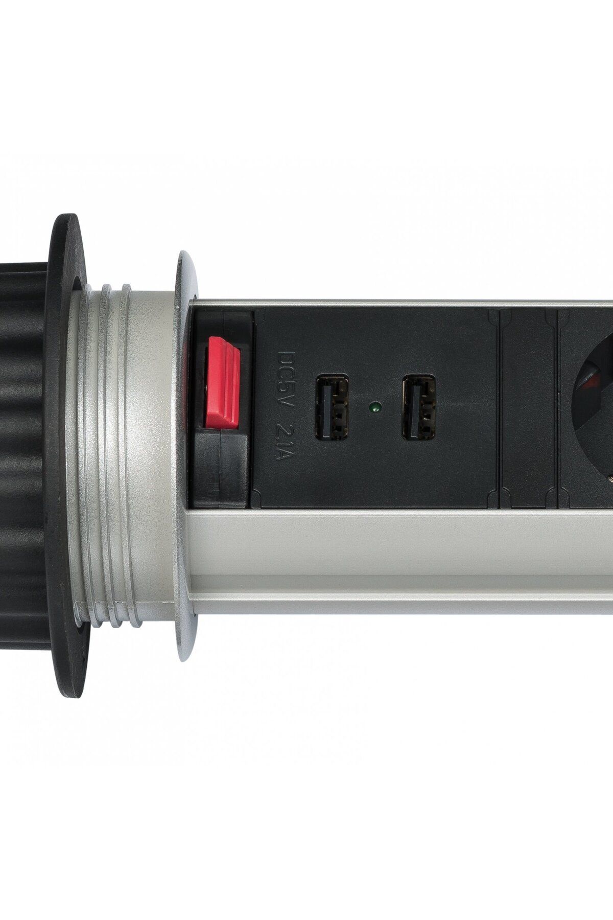 Brennenstuhl-Built-in extension cord 3 sockets, 2xUSB, retractable for kitchen countertop or 2