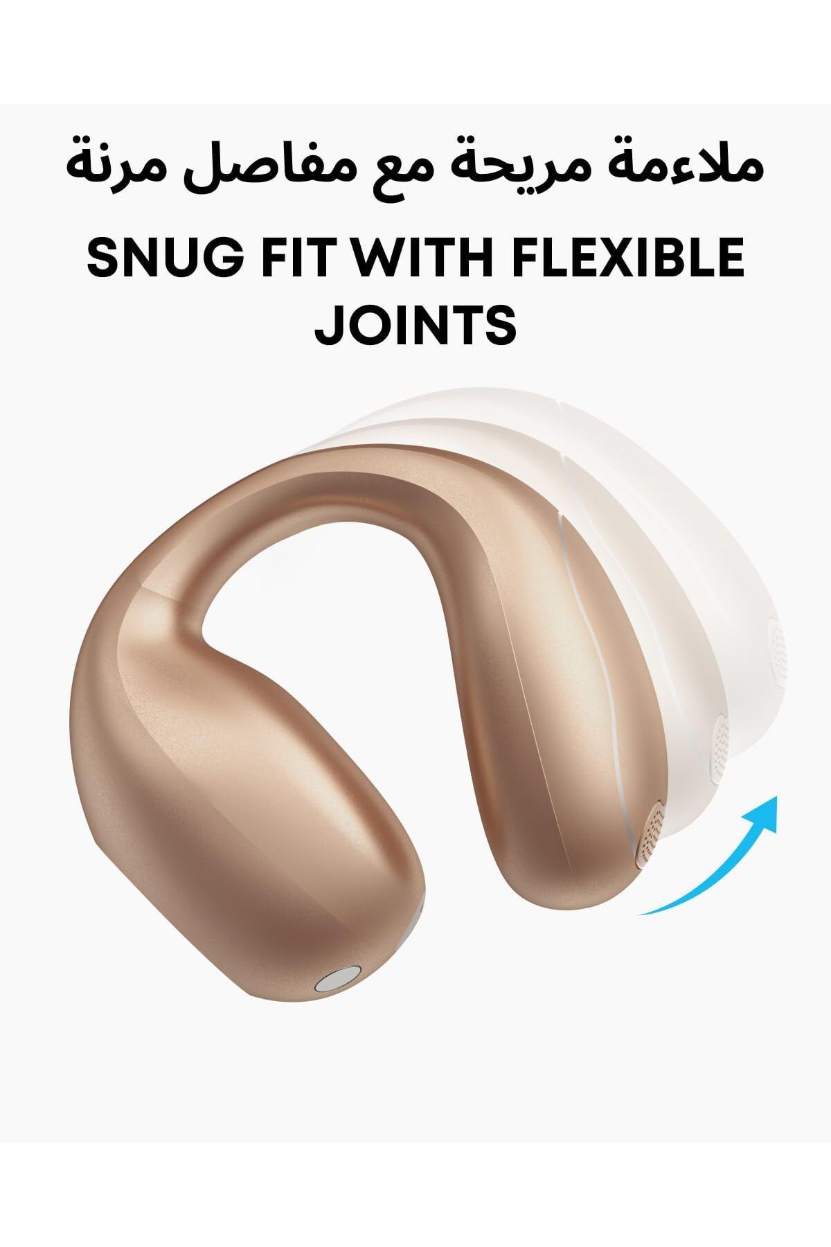 Soundcore-Anker Soundcore C40i Open-Ear Clip-On Headphones Flexible Hinge Design Lightweight Control Buttons AI-Enhanced 4