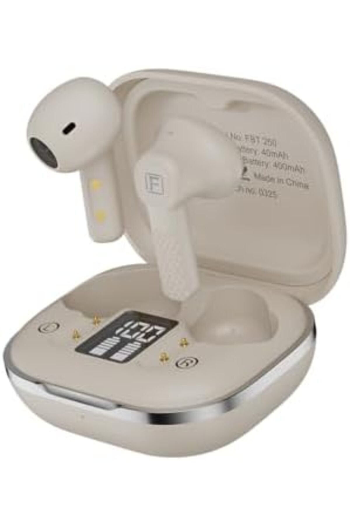Faster-TroniX Half In-Ear Earbuds Bluetooth 5.4 with ENC Tech, LED Display Charging Case, 8H Playbac 1