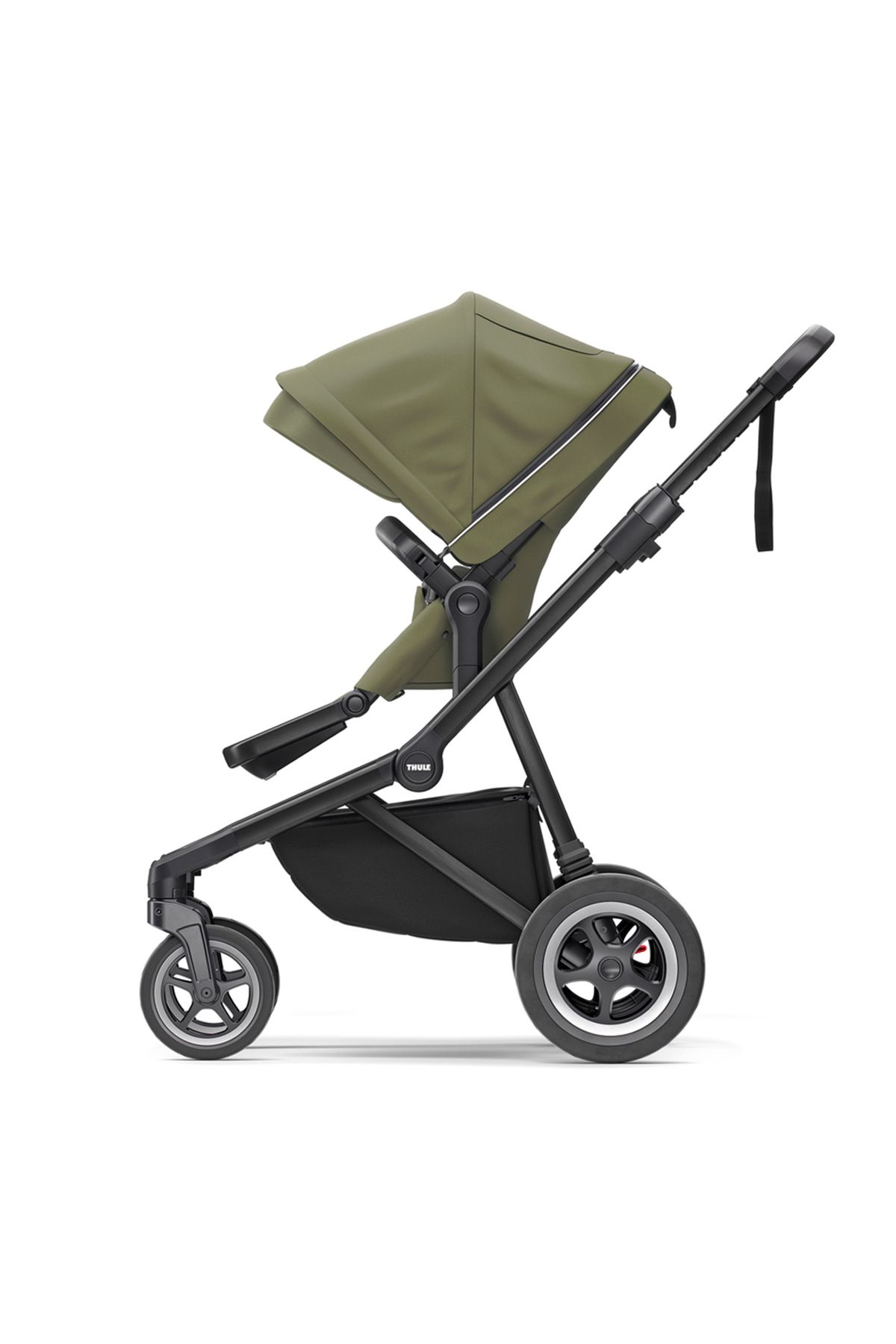 Thule-SLEEK Stroller Black Frame and Soft Green Canopy (khaki green) 2