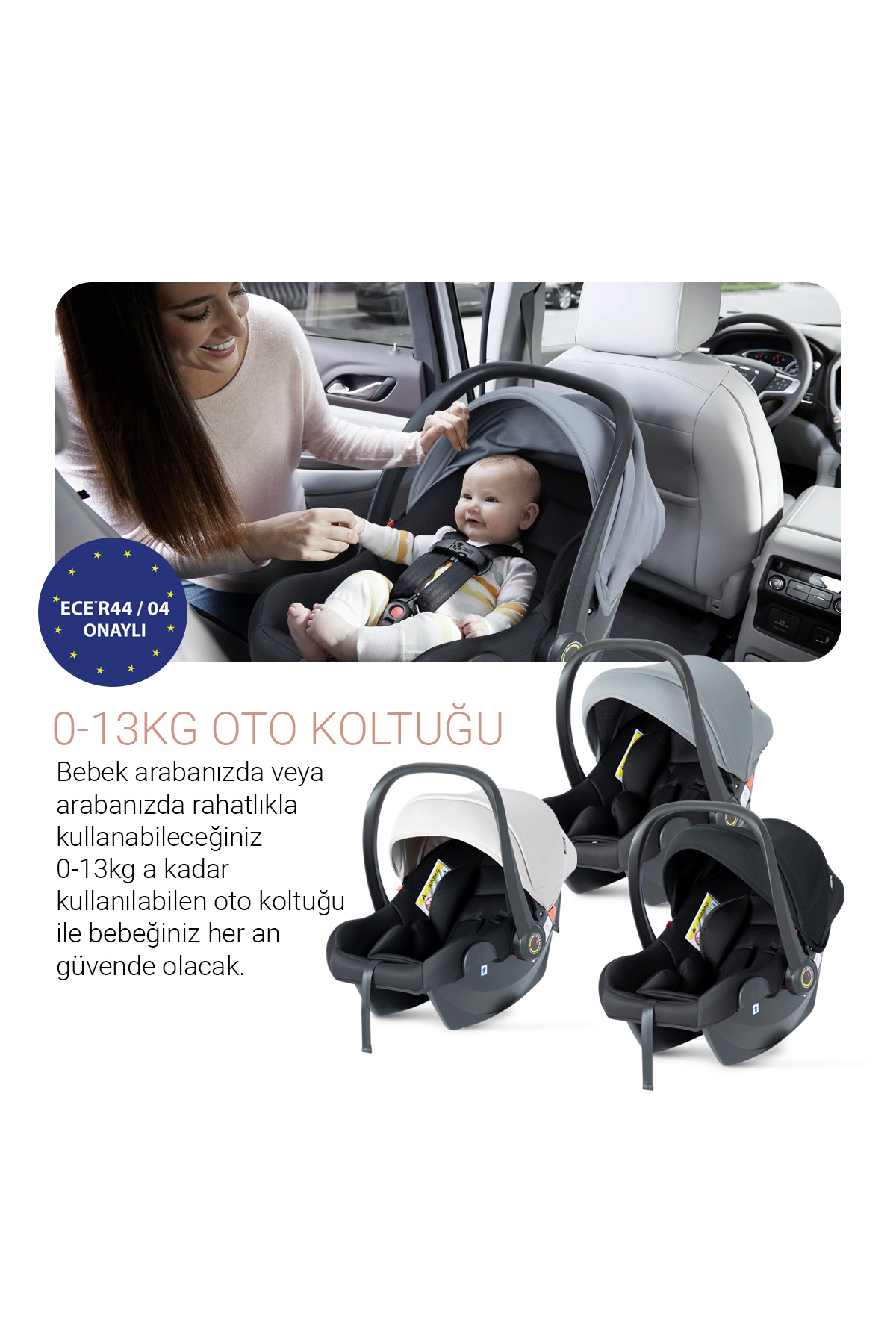 Huggy Revo 5 In 1 Çift Yönlü Travel Sistem Bebek Arabası Siyah fotoğrafı 7 (önizleme)