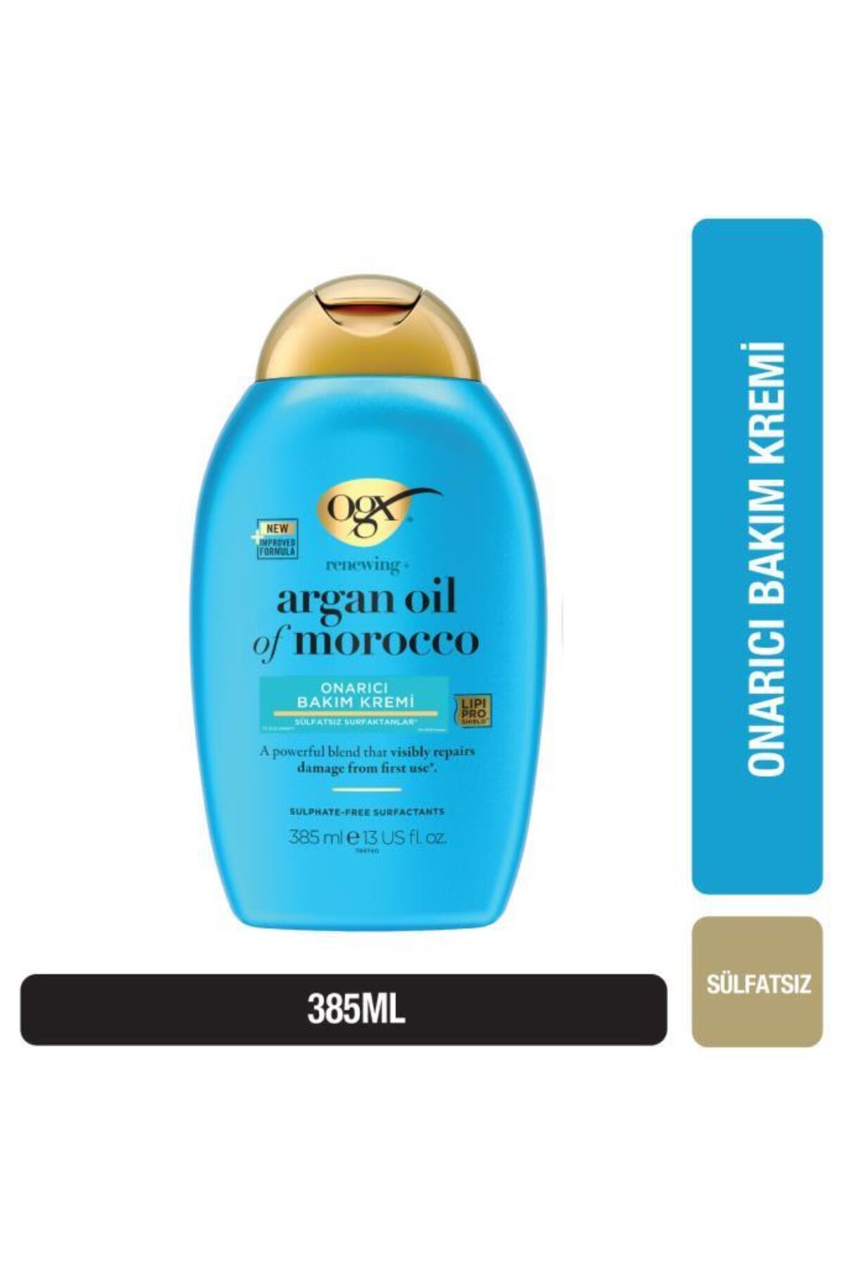 OGX Extra Güçlü Nemlendirici ve Canlandırıcı Argan Oil of Morocco Sülfatsız Bakım Kremi 385 ml
