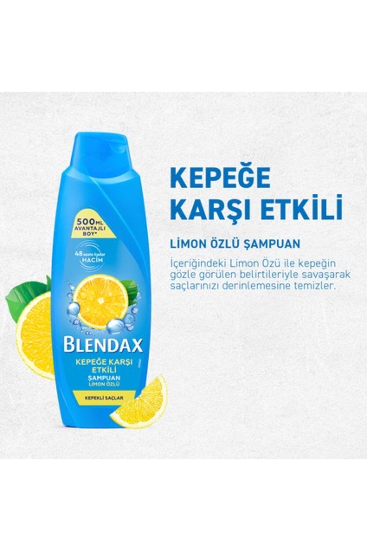 Blendax-500 ml X 2 Set Sulfate-Free Refreshing and Volumizing Shampoo Effective Against Dandruff 6