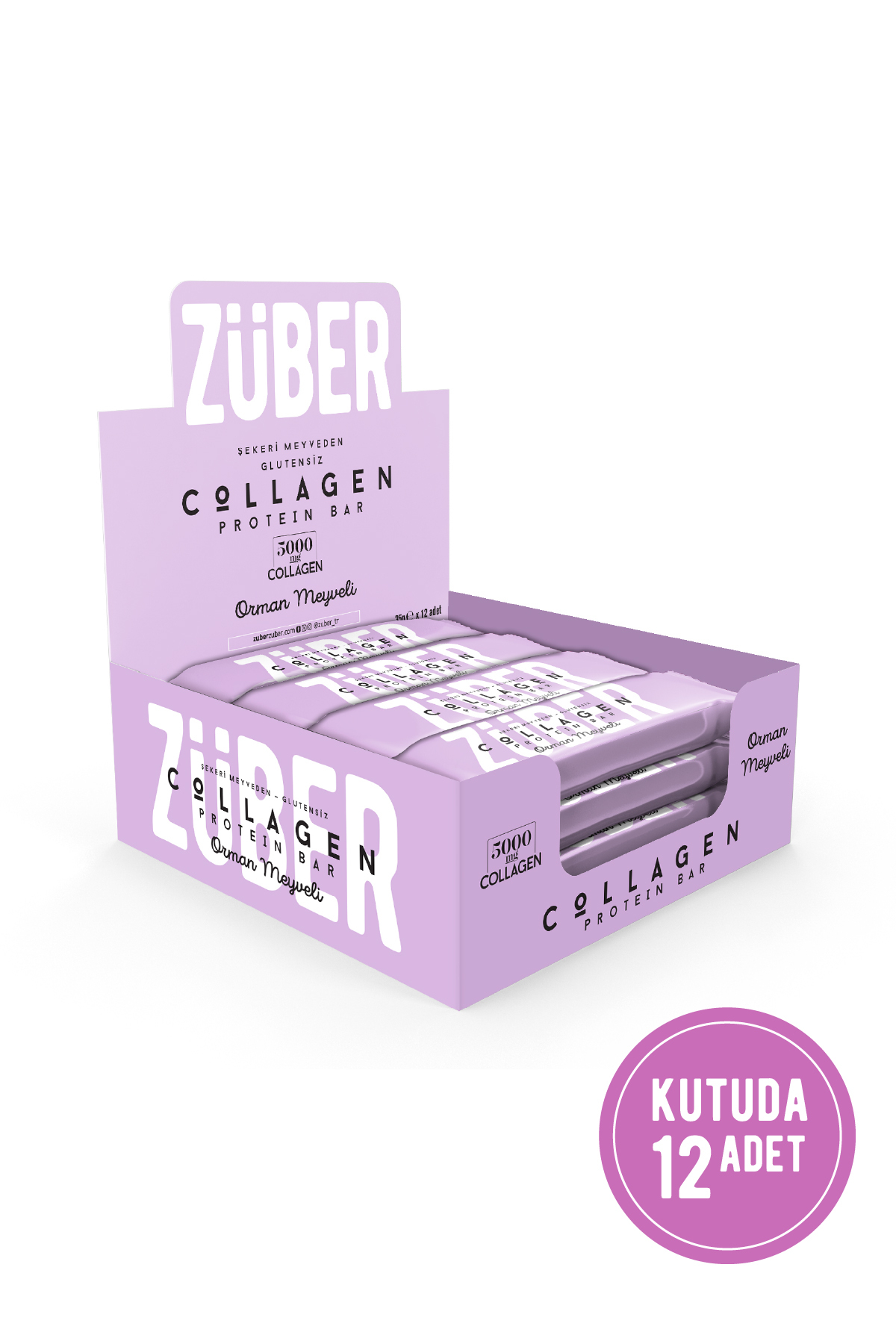 Züber Orman Meyveli Kolajen Protein Bar 35 G - 12 Adet X 35gr
